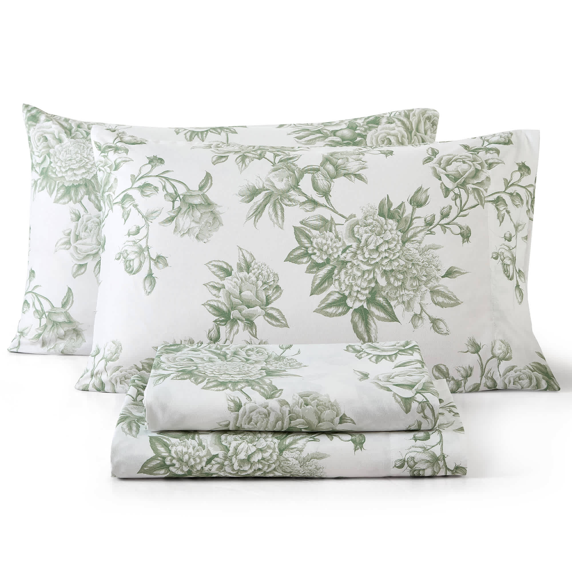 Thd Multi-Piece Floral Bed Sheet Set - Wrinkle Resistant & Ultra Soft - Fits Mattresses up to 15 Inches Deep - Image 31