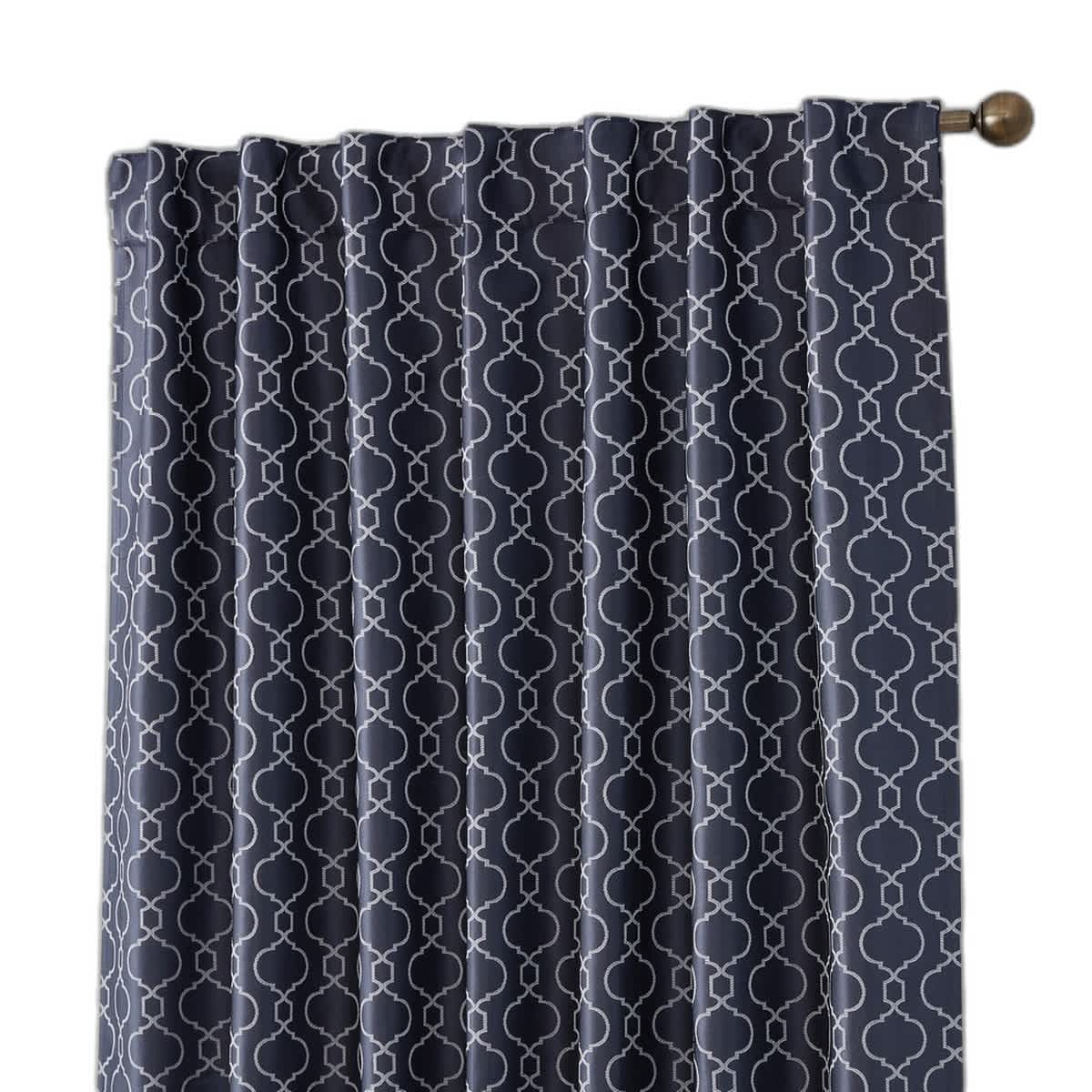 Thd Riley Moroccan 100% Complete Blackout Thermal Insulated Back Tab Rod Pocket Curtain Panels, Pair - Image 25