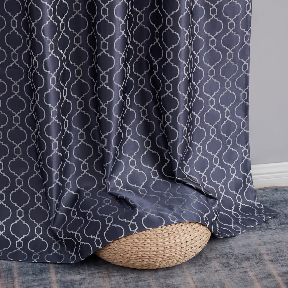 Thd Riley Moroccan 100% Complete Blackout Thermal Insulated Back Tab Rod Pocket Curtain Panels, Pair - Image 31