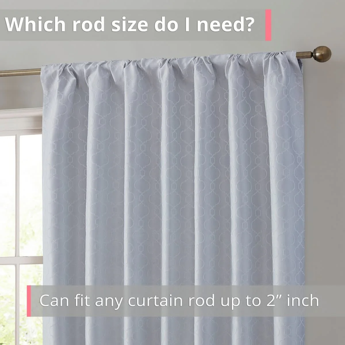 Thd Riley Moroccan 100% Complete Blackout Thermal Insulated Back Tab Rod Pocket Curtain Panels, Pair - Image 42