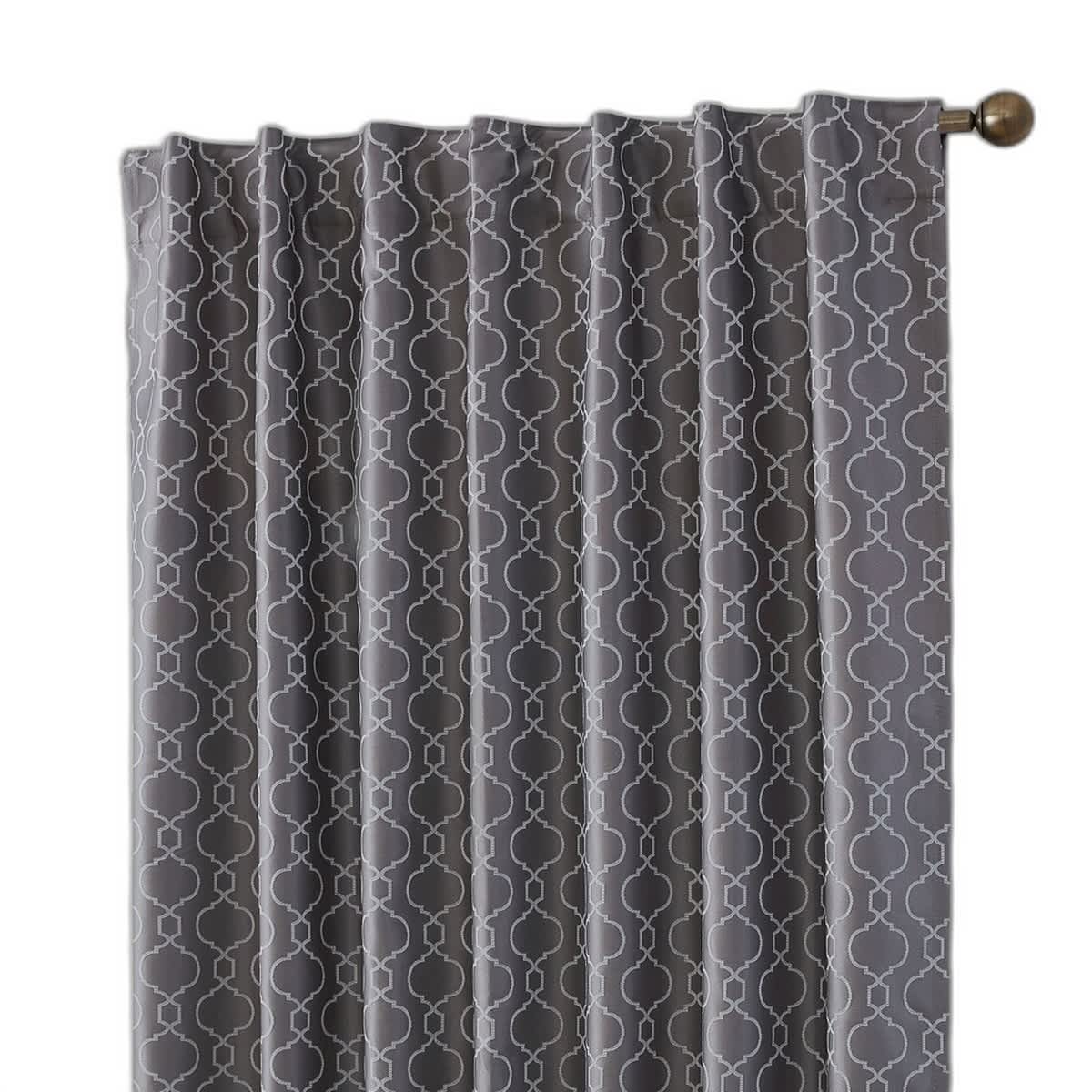 Thd Riley Moroccan 100% Complete Blackout Thermal Insulated Back Tab Rod Pocket Curtain Panels, Pair - Image 9