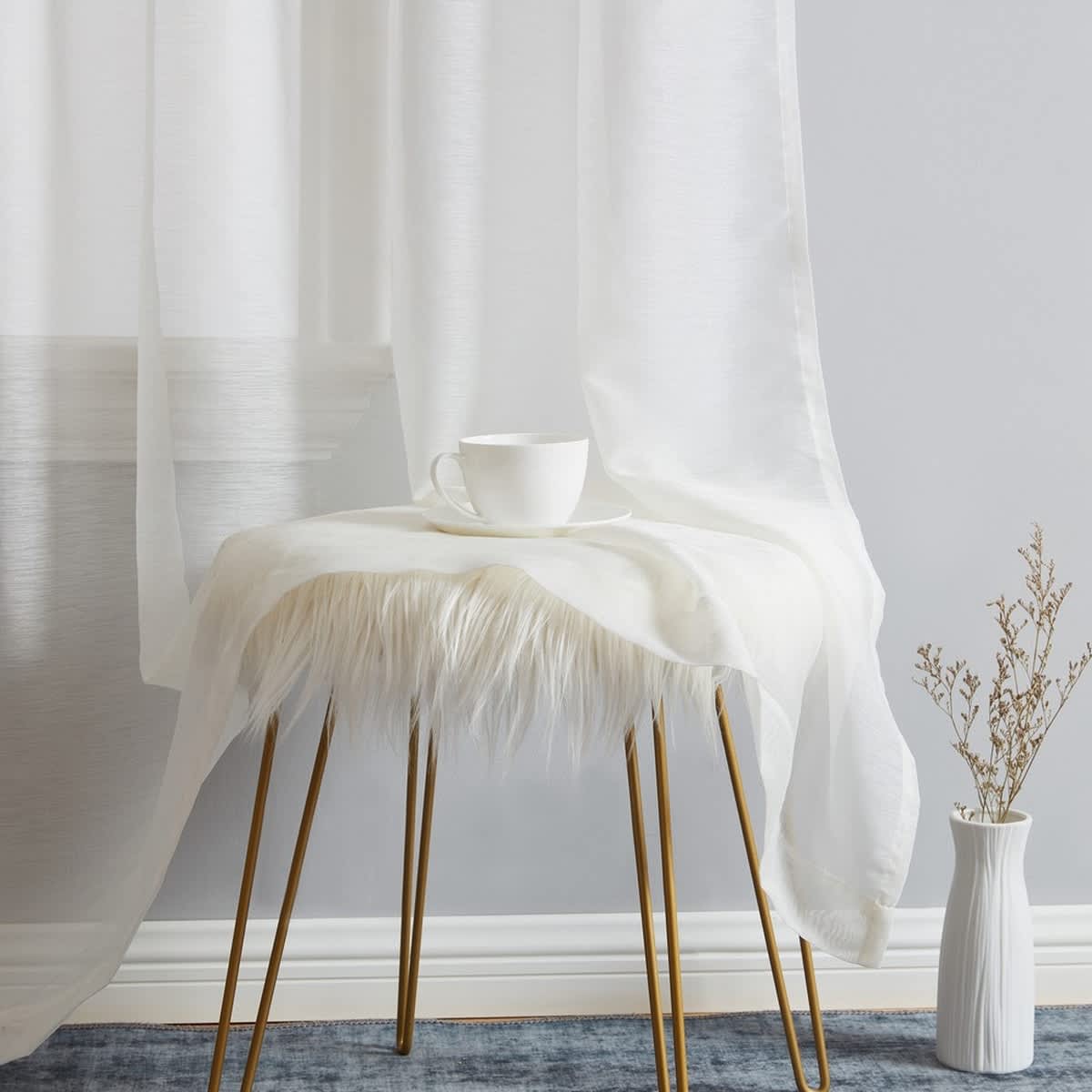 Thd Scarlett Semi Sheer Pocket Top & Back Tab Lightweight Window Curtains Drapery Panels, 2 Panels - Image 32