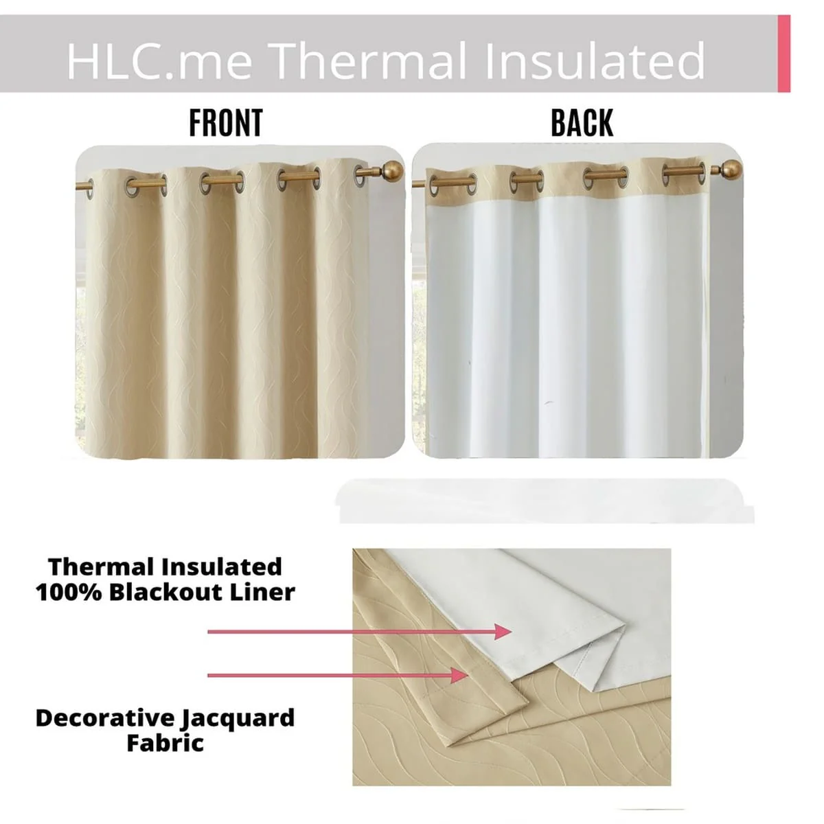 Thd Spring 100% Blackout Thermal Energy Efficient Window Curtain Grommet Panels - Set of 2 - Image 25