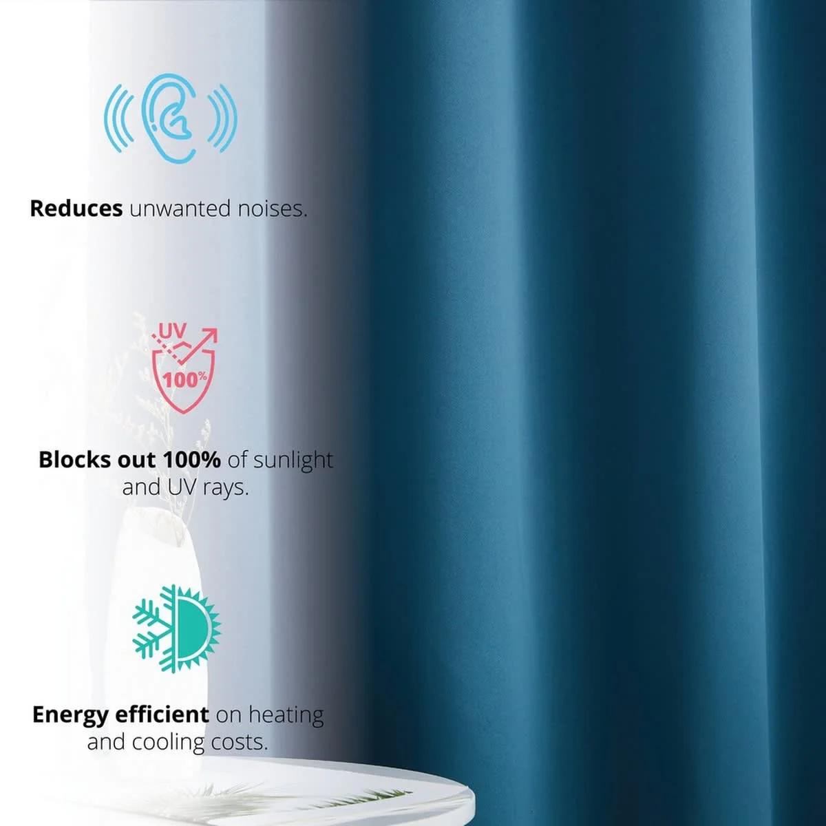 Thd Virginia 100% Blackout Grommet Total Privacy Curtain Panels - Set of 2 - Image 39