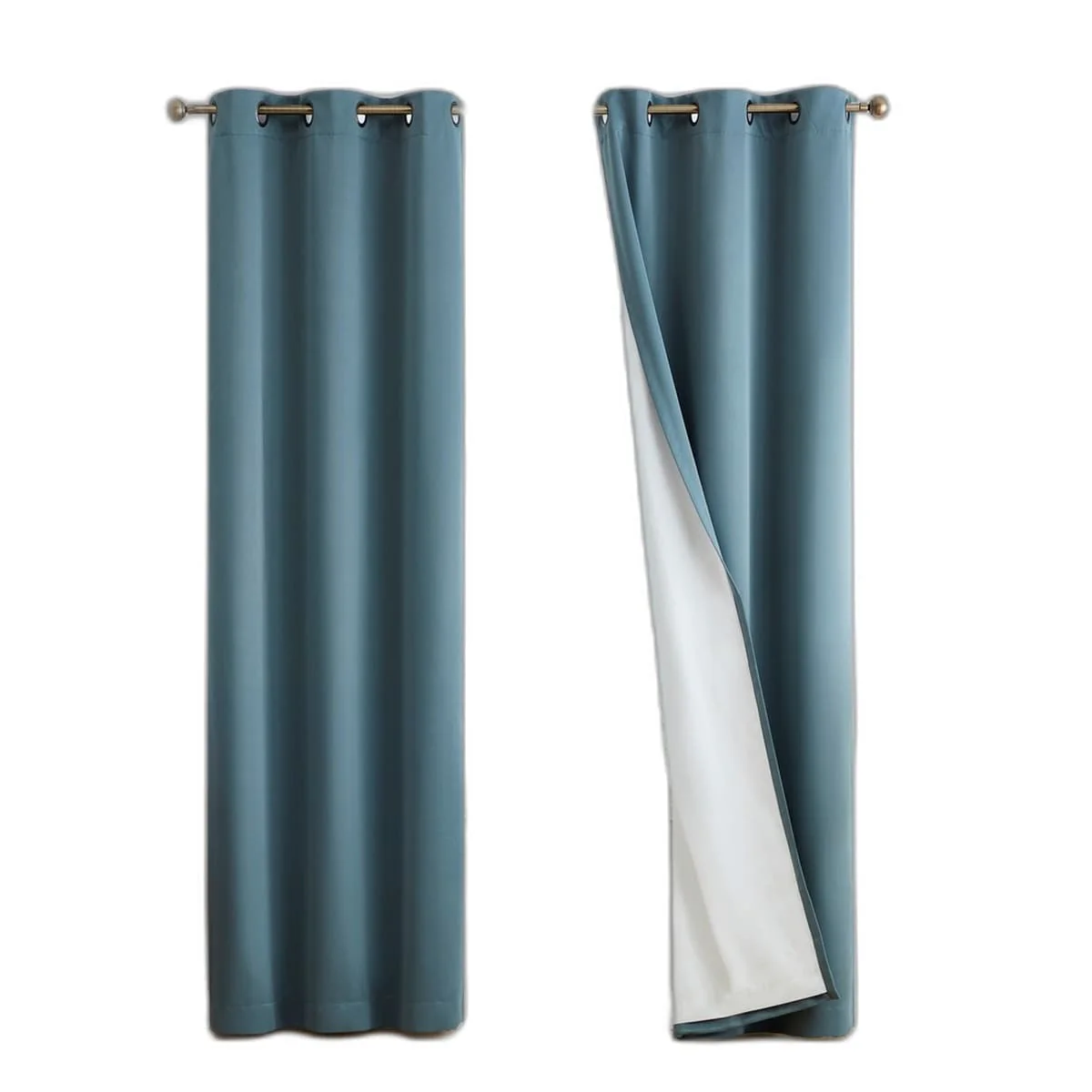 Thd Virginia 100% Blackout Grommet Total Privacy Curtain Panels - Set of 2 - Image 8