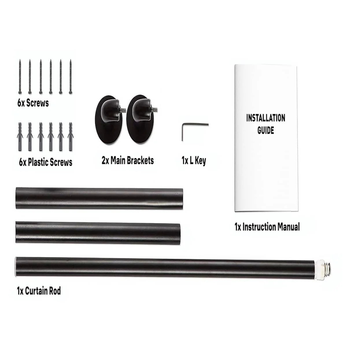 Thd Wrap Around Room Darkening Grommet Curtain Rod - Adjustable Telescoping Curtain Rod - Sturdy Rustproof Pipe 1" Diameter for Heavier Blackout Drapes - Image 2