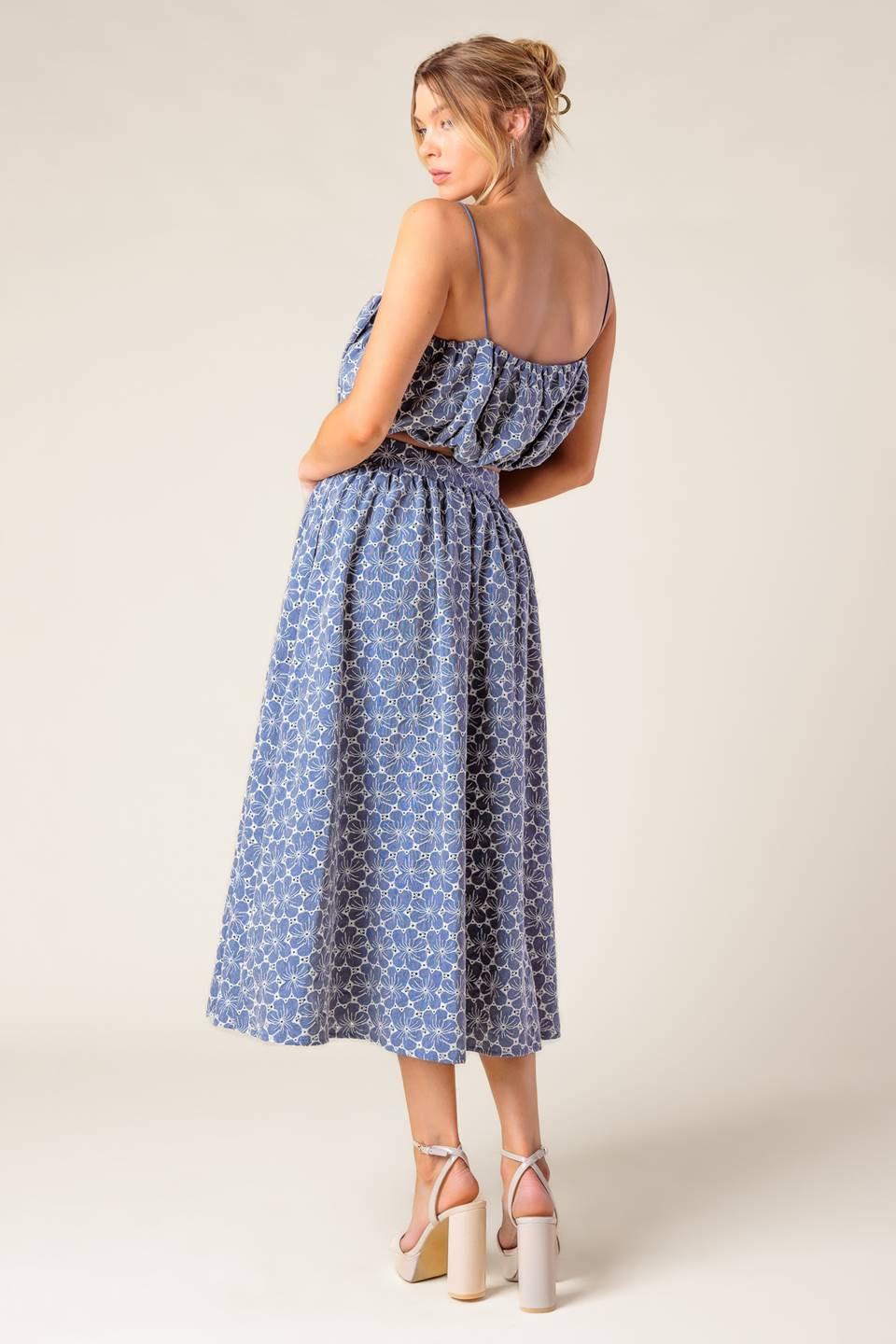The Beauty of Now Woven Eyelet Top and Skirt Set - Image 2