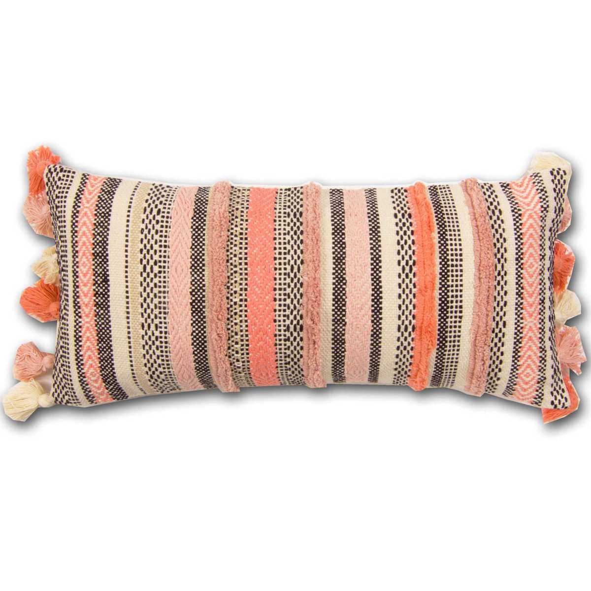 The Inspiring Home Handwoven Textured Stripe Pillow - Image 2