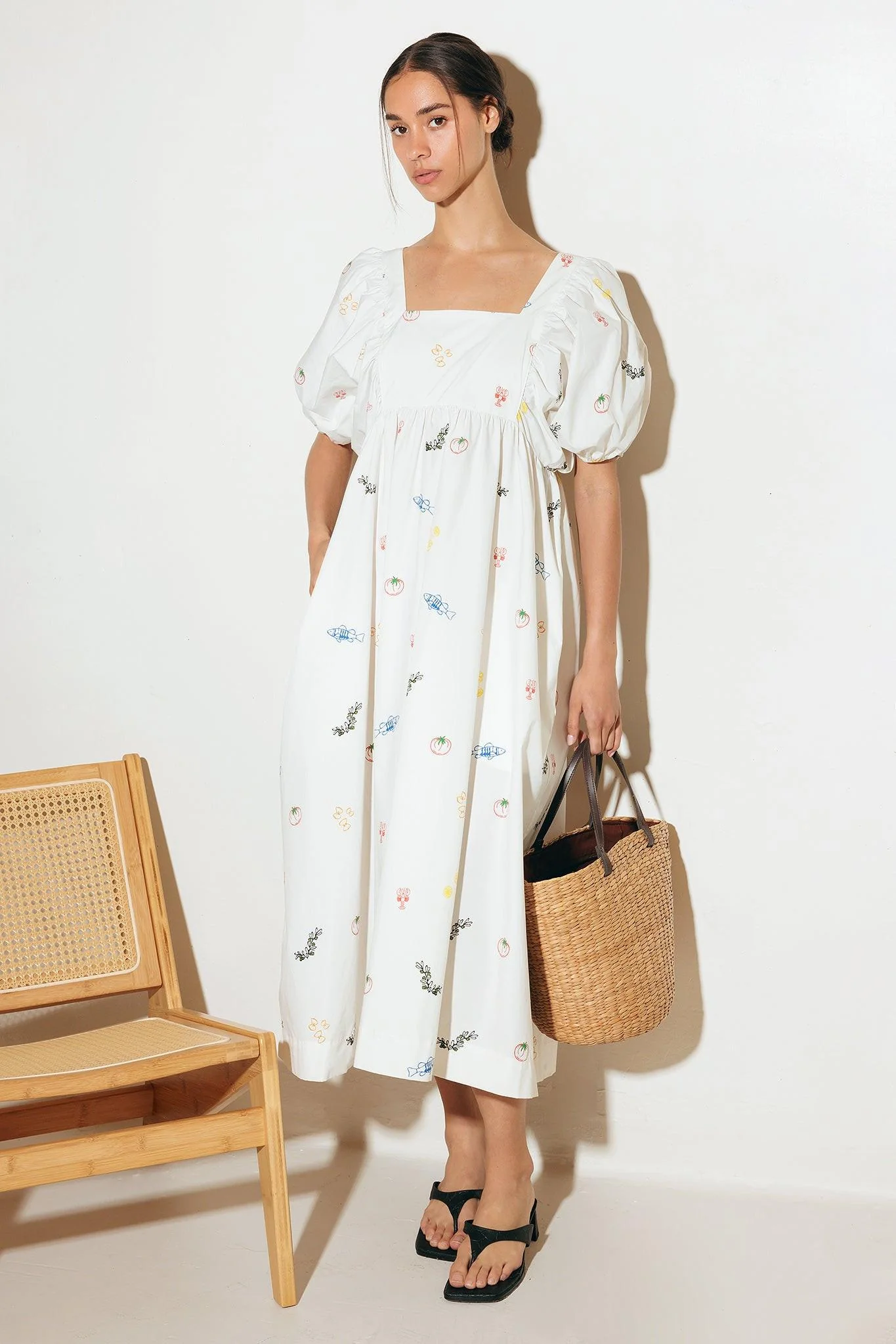 The World is Yours Woven Midi Dress - Image 2