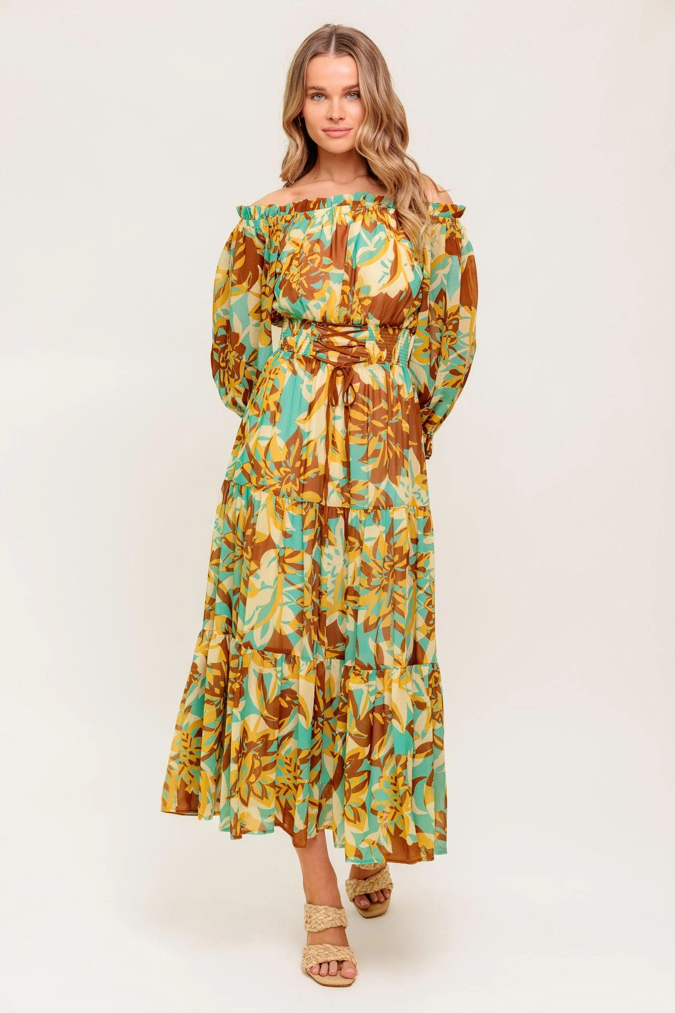 Thena Secret Garden Woven Midi Dress - Image 2