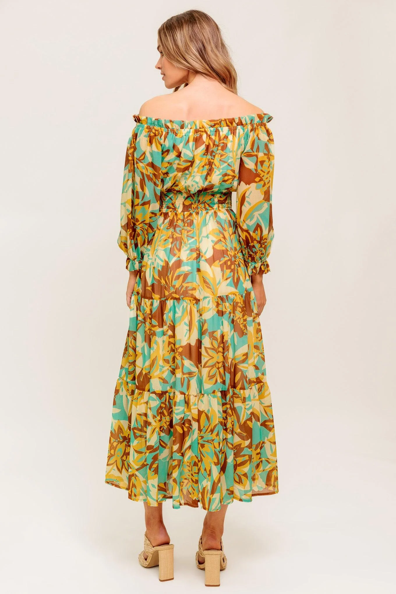 Thena Secret Garden Woven Midi Dress - Image 4