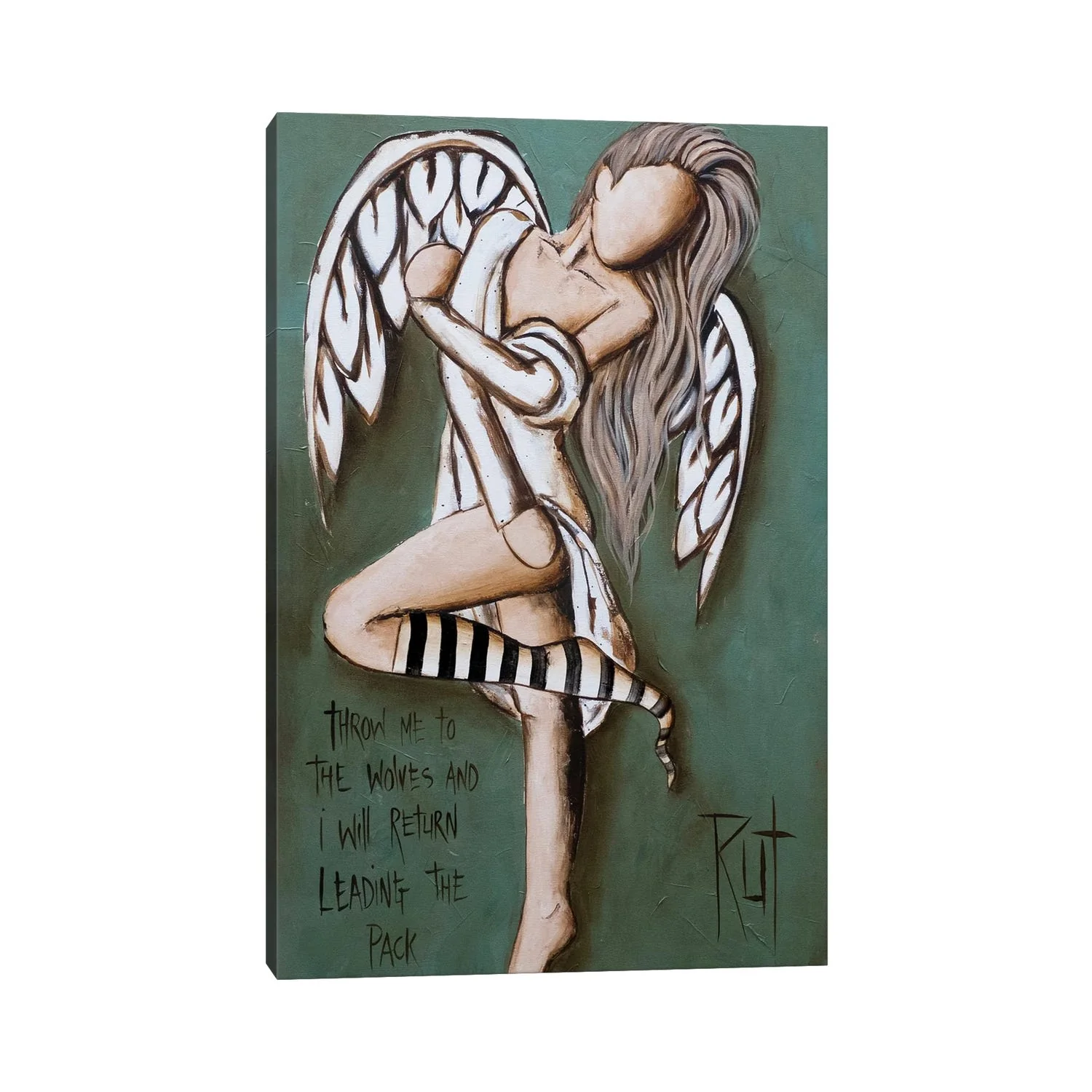 Throw Me To The Wolves by Ruth's Angels - Canvas Gallery Wrap - Image 3