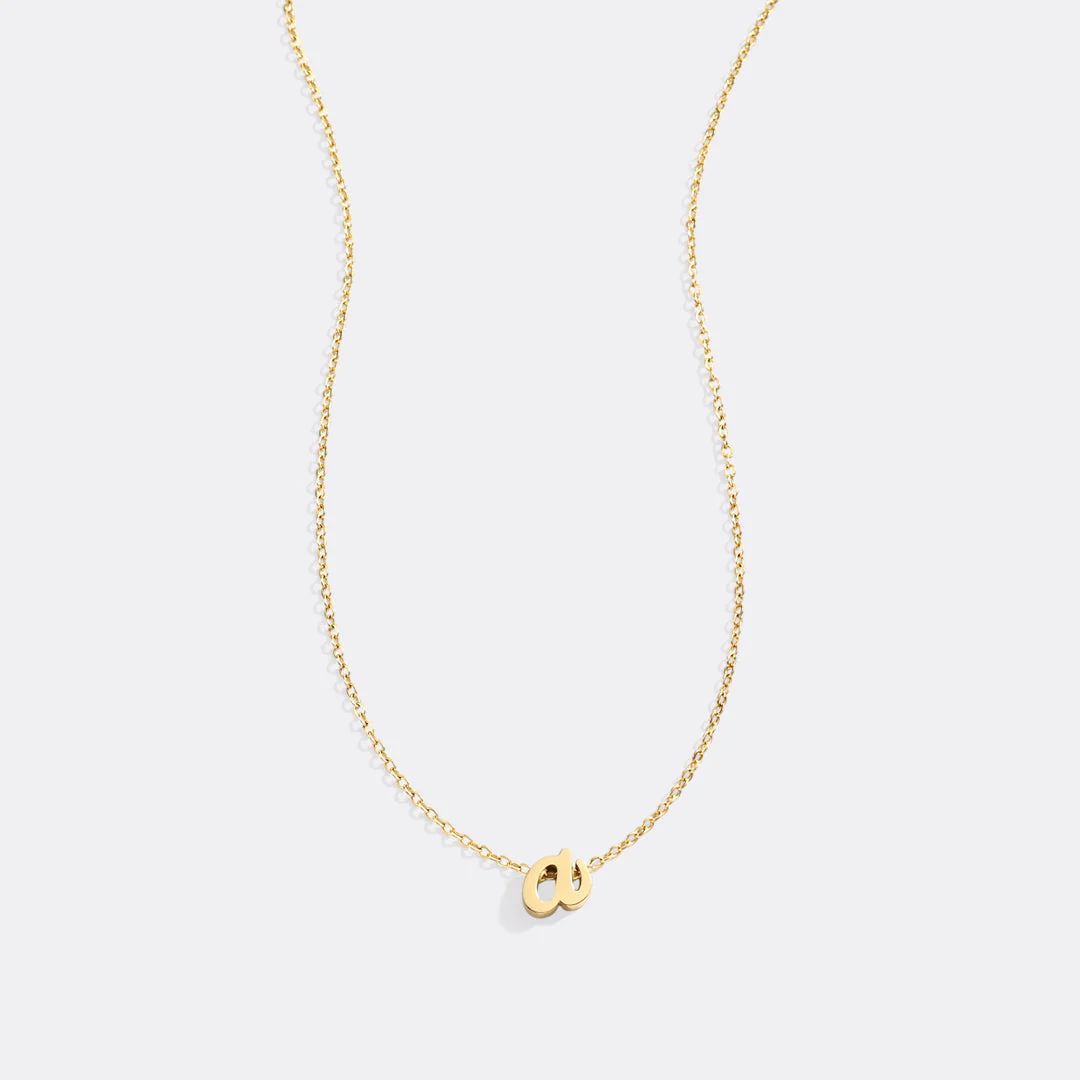 Mint & Lily Tiny Script Initial Necklace - Image 2