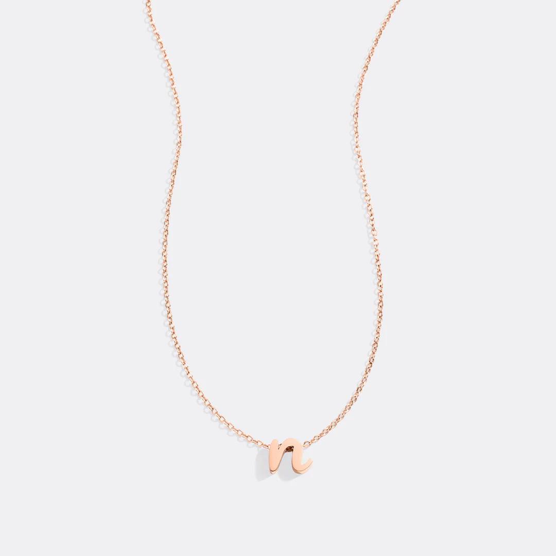 Mint & Lily Tiny Script Initial Necklace - Image 40