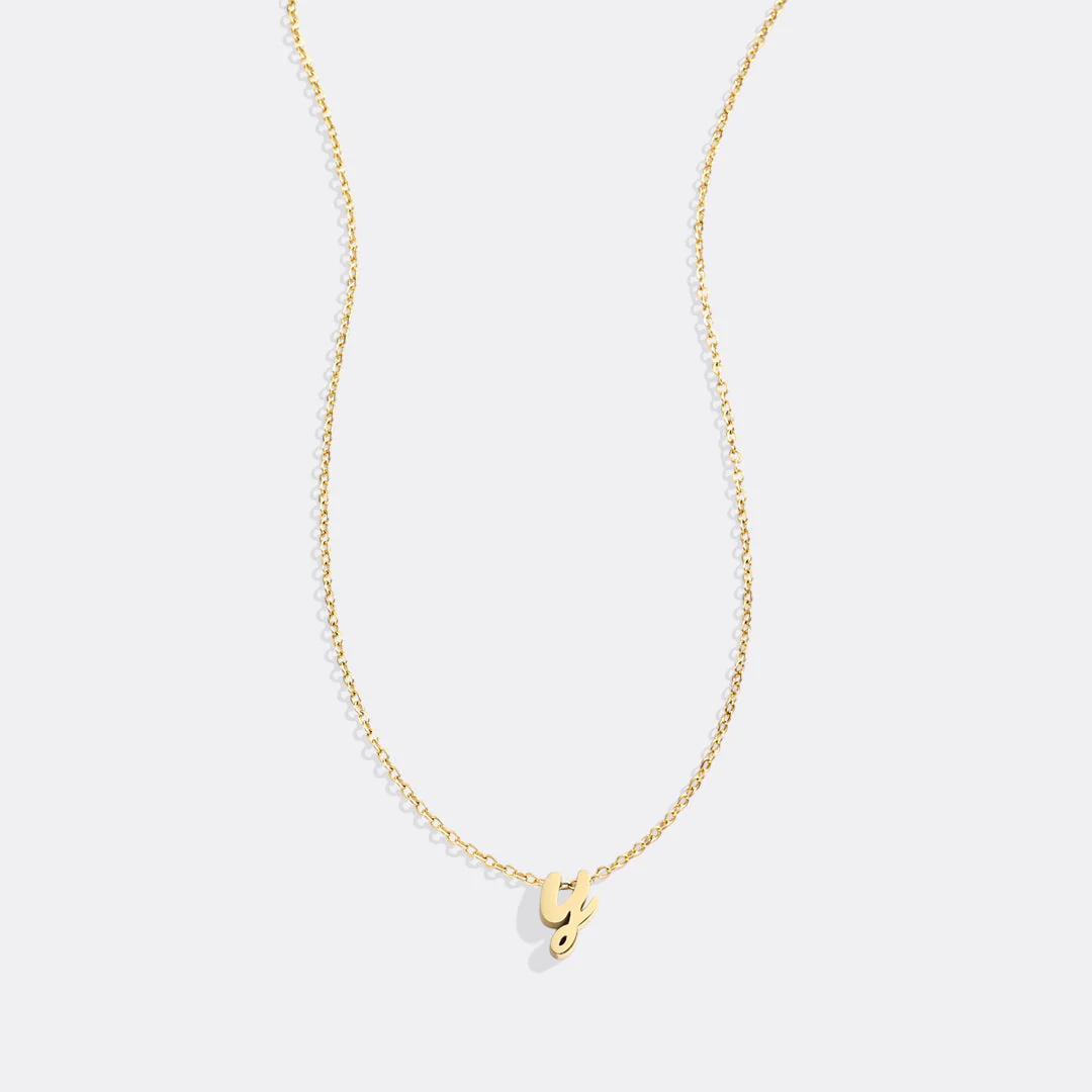 Mint & Lily Tiny Script Initial Necklace - Image 56