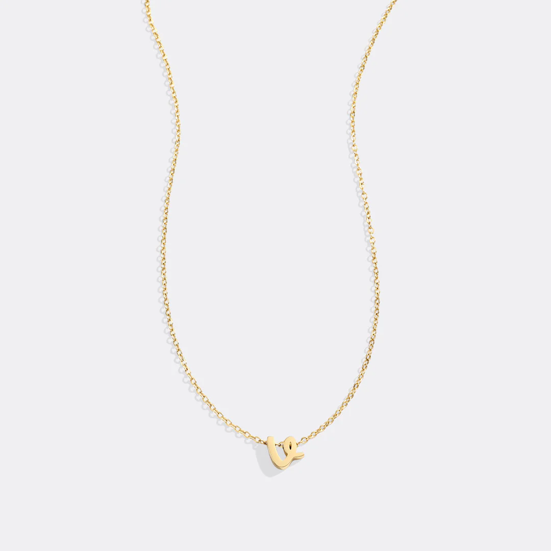 Mint & Lily Tiny Script Initial Necklace - Image 60