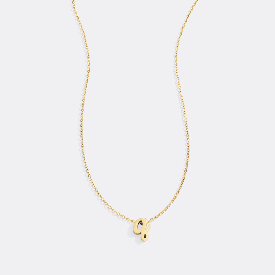 Mint & Lily Tiny Script Initial Necklace - Image 62