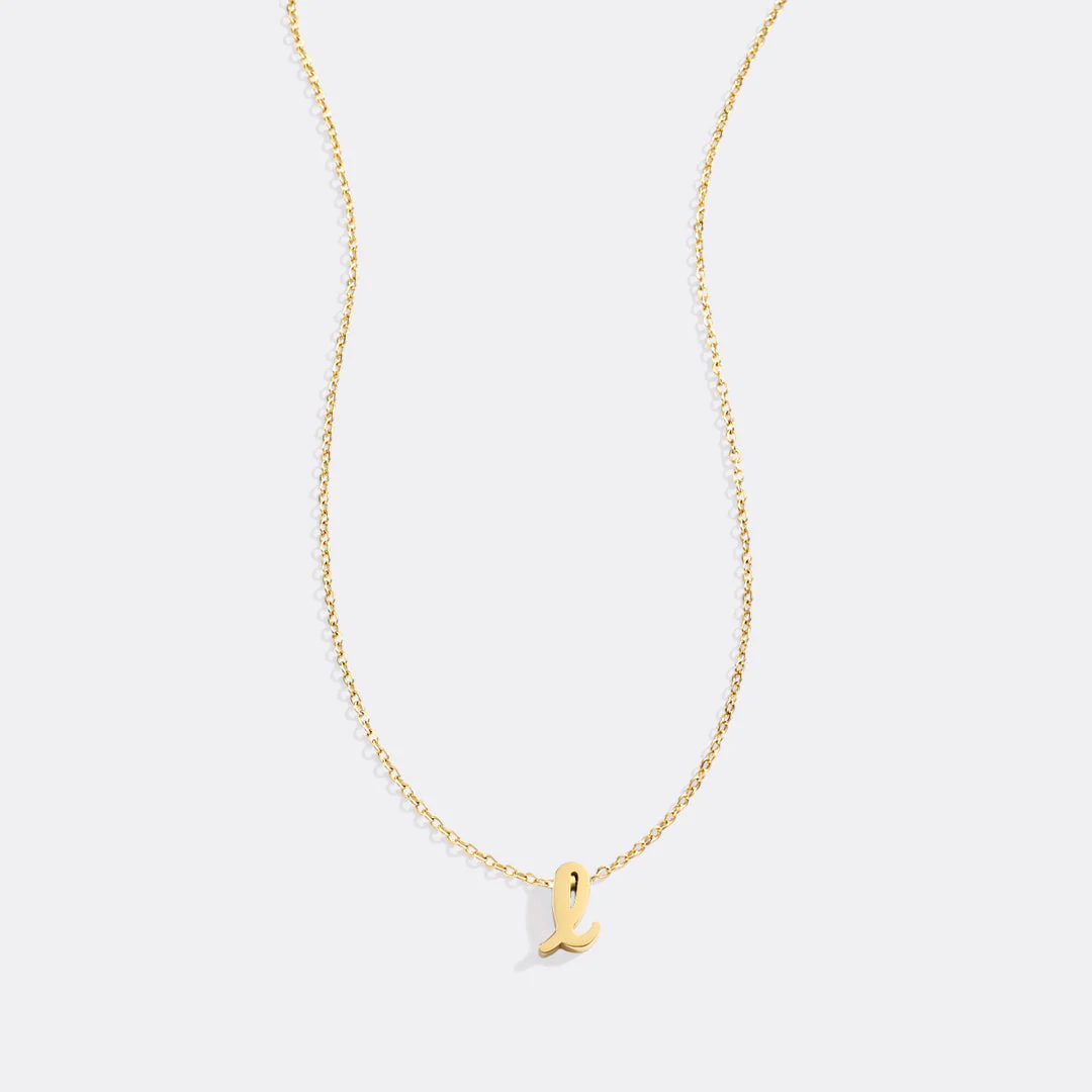 Mint & Lily Tiny Script Initial Necklace - Image 71