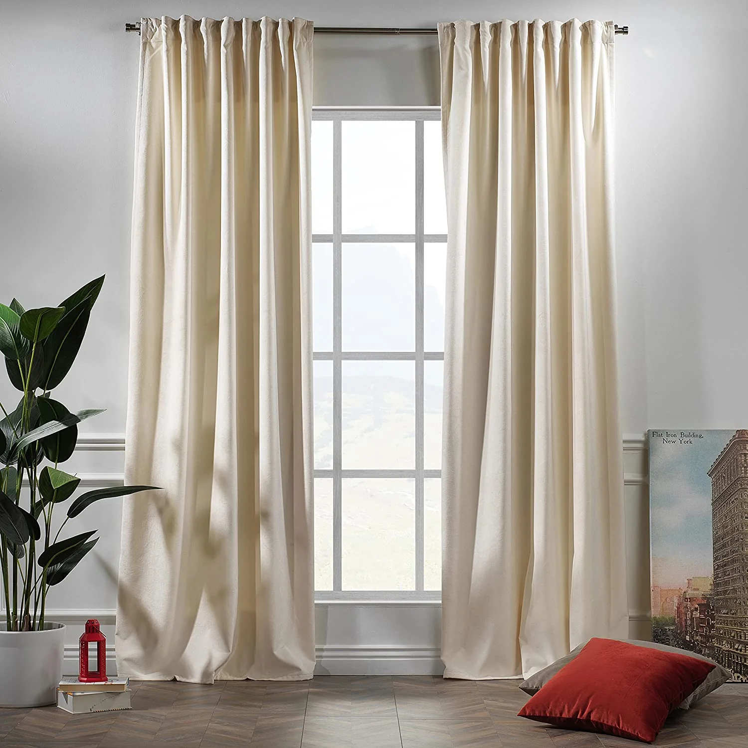 Classic Turkish Towels Extra Long Solid Luxury Matte Velvet Soft Curtain 2 Panels Hanging Back Tap & Rod Pocket Home Décor 5-25 Feet Custom Made Curtains - Made in Turkey - Image 16
