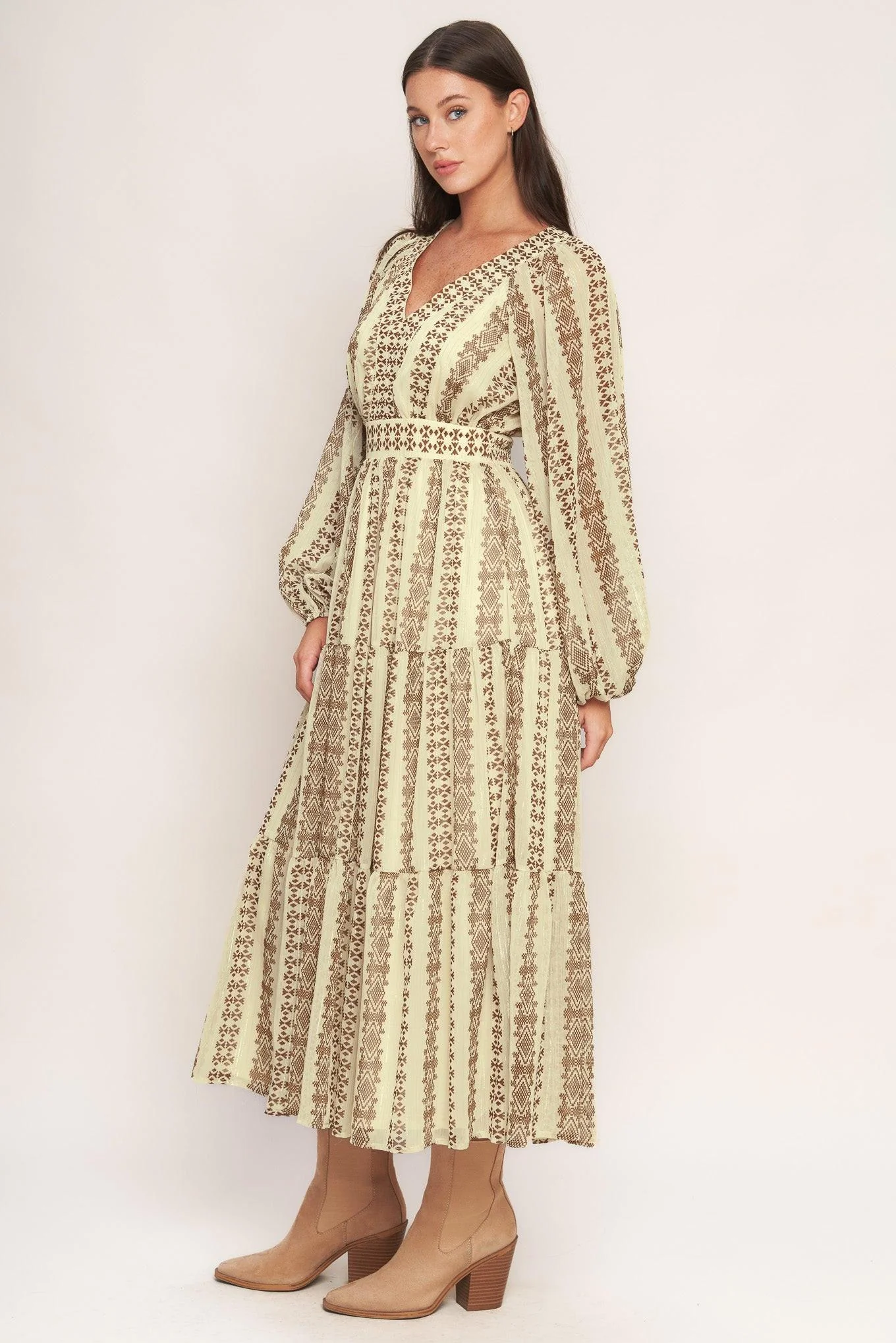 Tribal Whisper Woven Midi Dress - Image 3