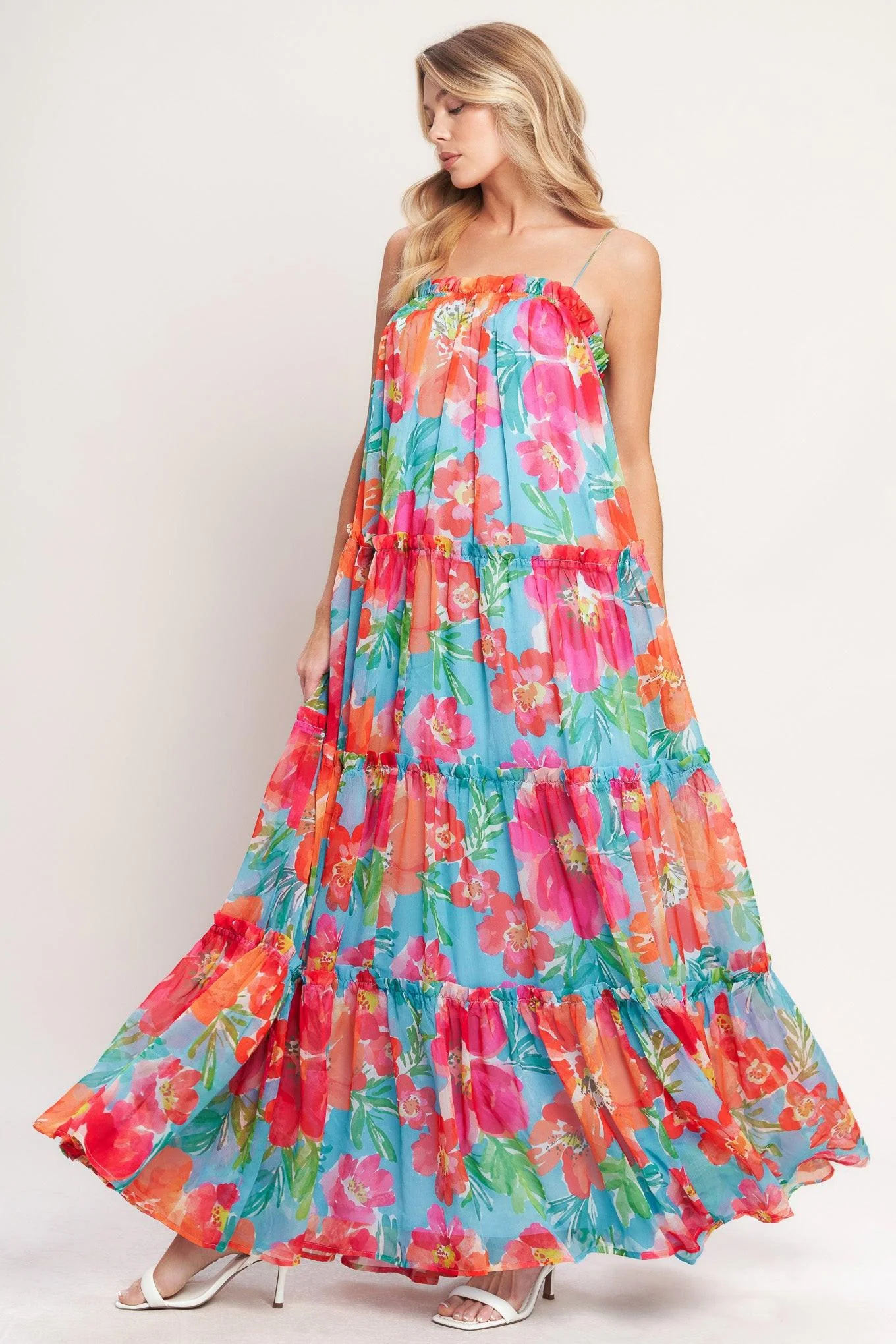 Tropical Daydream Woven Maxi Dress - Image 3