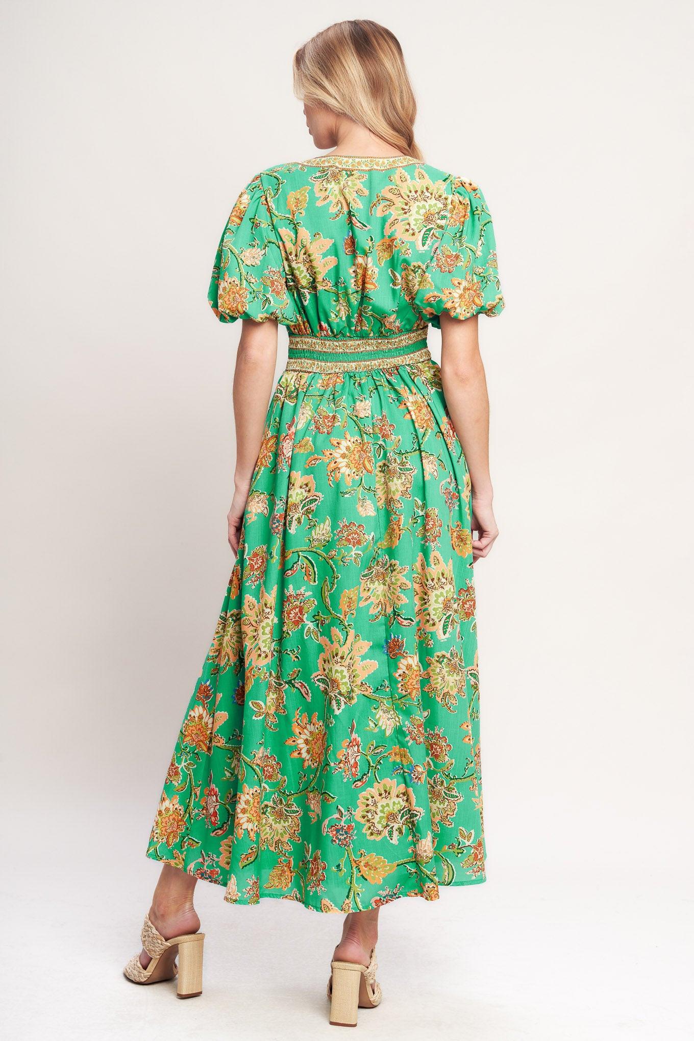 Tropical State of Heart Woven Midi Dress - Image 2