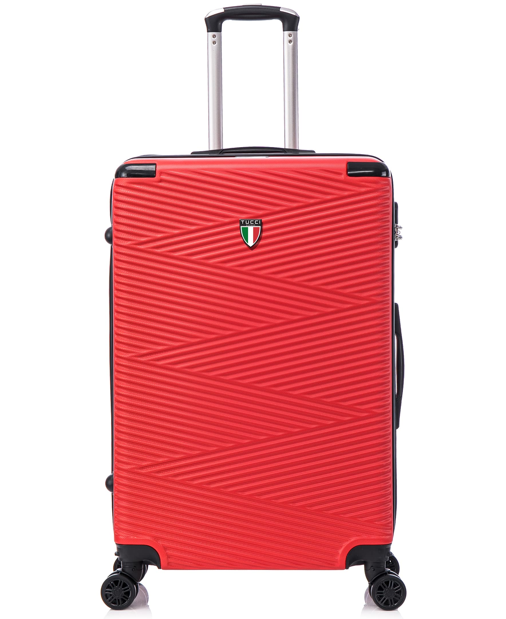 TUCCI Italy AVENA 3PC Hardside Luggage Set (20" 24" 28") - Red - Image 4