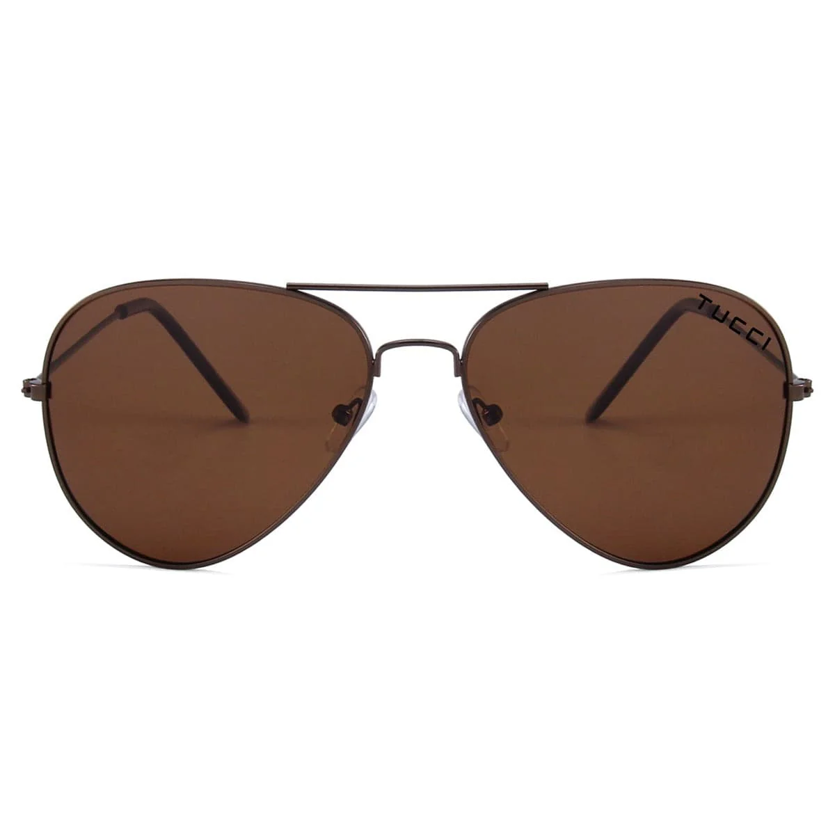 TUCCI Italy Brown Polarized UV400 Pilot Sunglasses Classic Aviator - Image 5