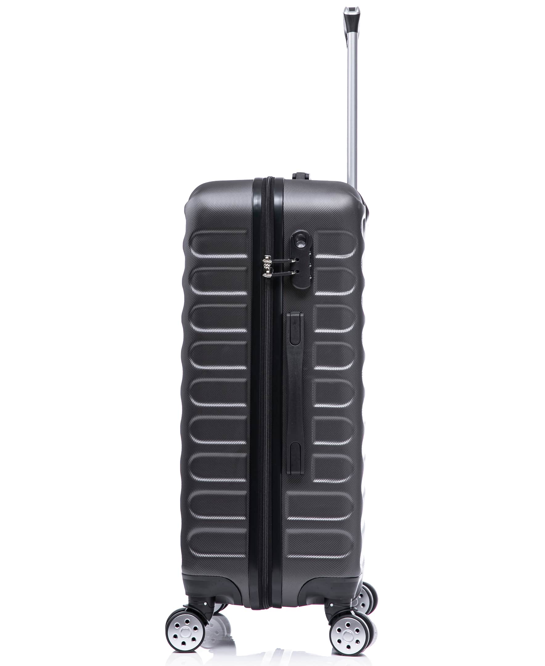 TUCCI Italy CARRAVIA 3PC Hardside Luggage Set (20" 24" 28") - Charcoal - Image 5
