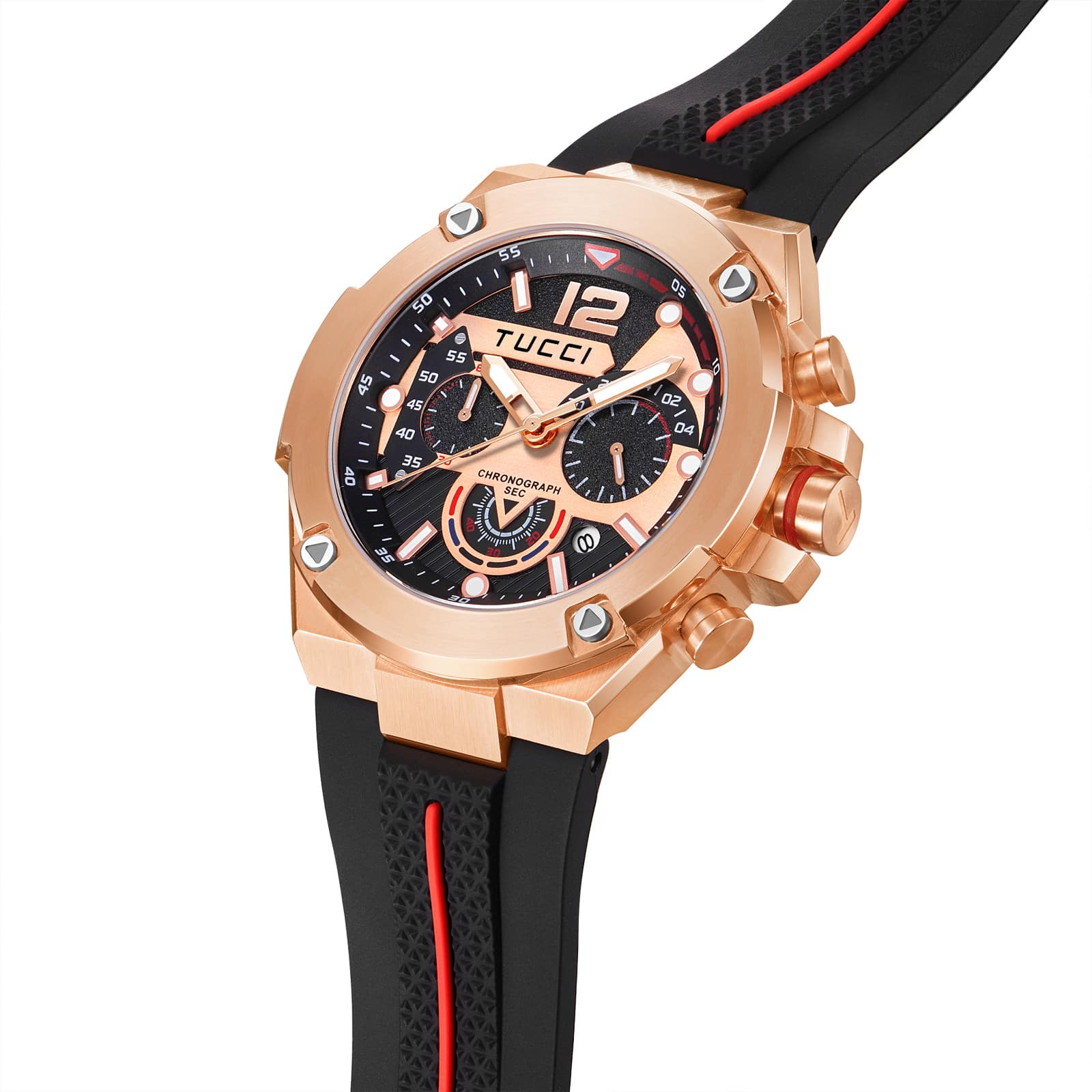 TUCCI Italy Complesso Unisex Silicone Wrist Watch - Image 7