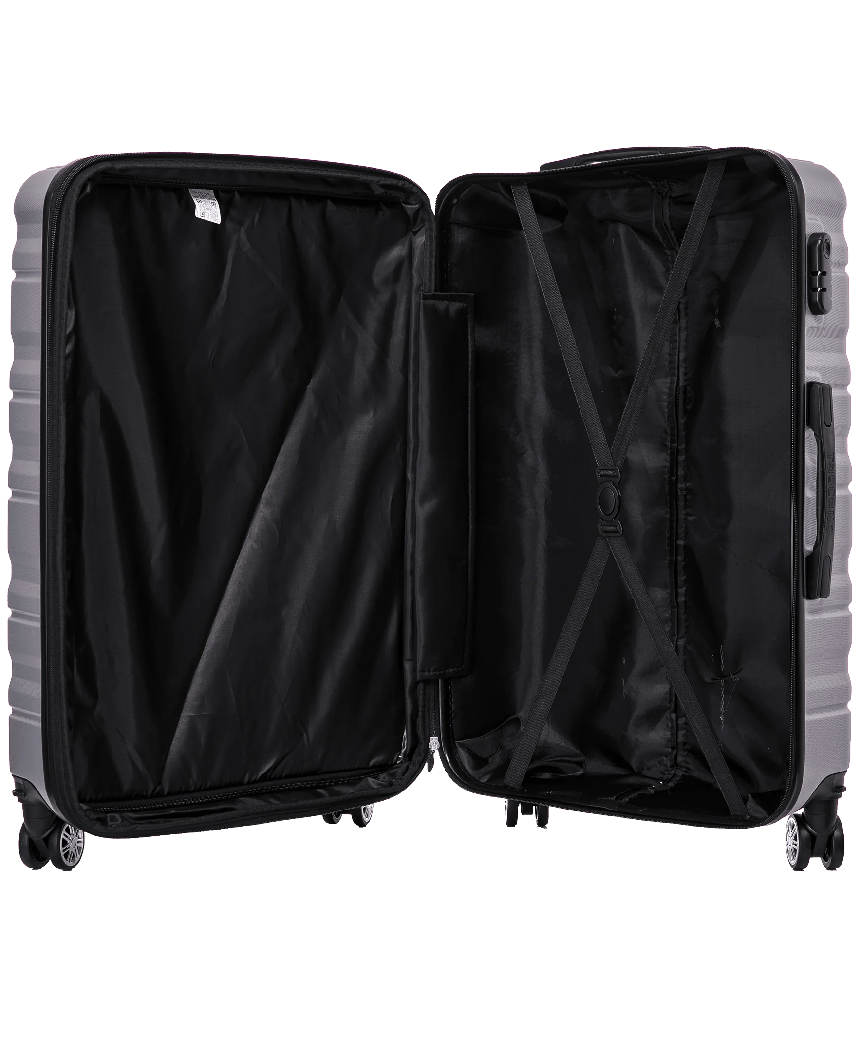 TUCCI Italy GIROVITA 3PC Hardside Luggage Set (20" 24" 28") - Black - Image 33