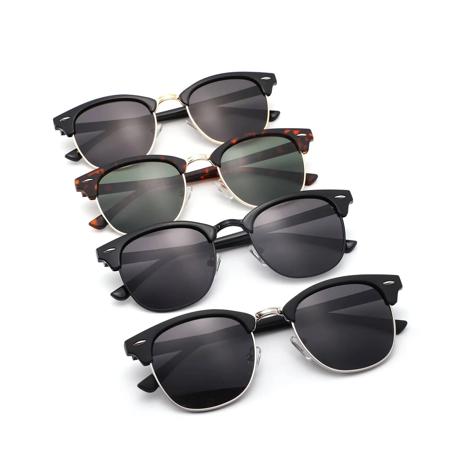 TUCCI Italy Half‑Frame Polarized UV400 Sunglasses Retro Lightweight - Image 3