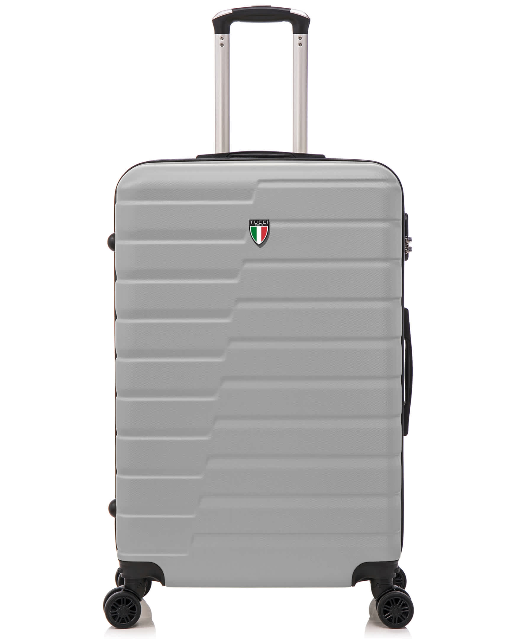 TUCCI Italy Marvello 3PC Hardside Luggage Set (20" 24" 28") - Silver - Image 3