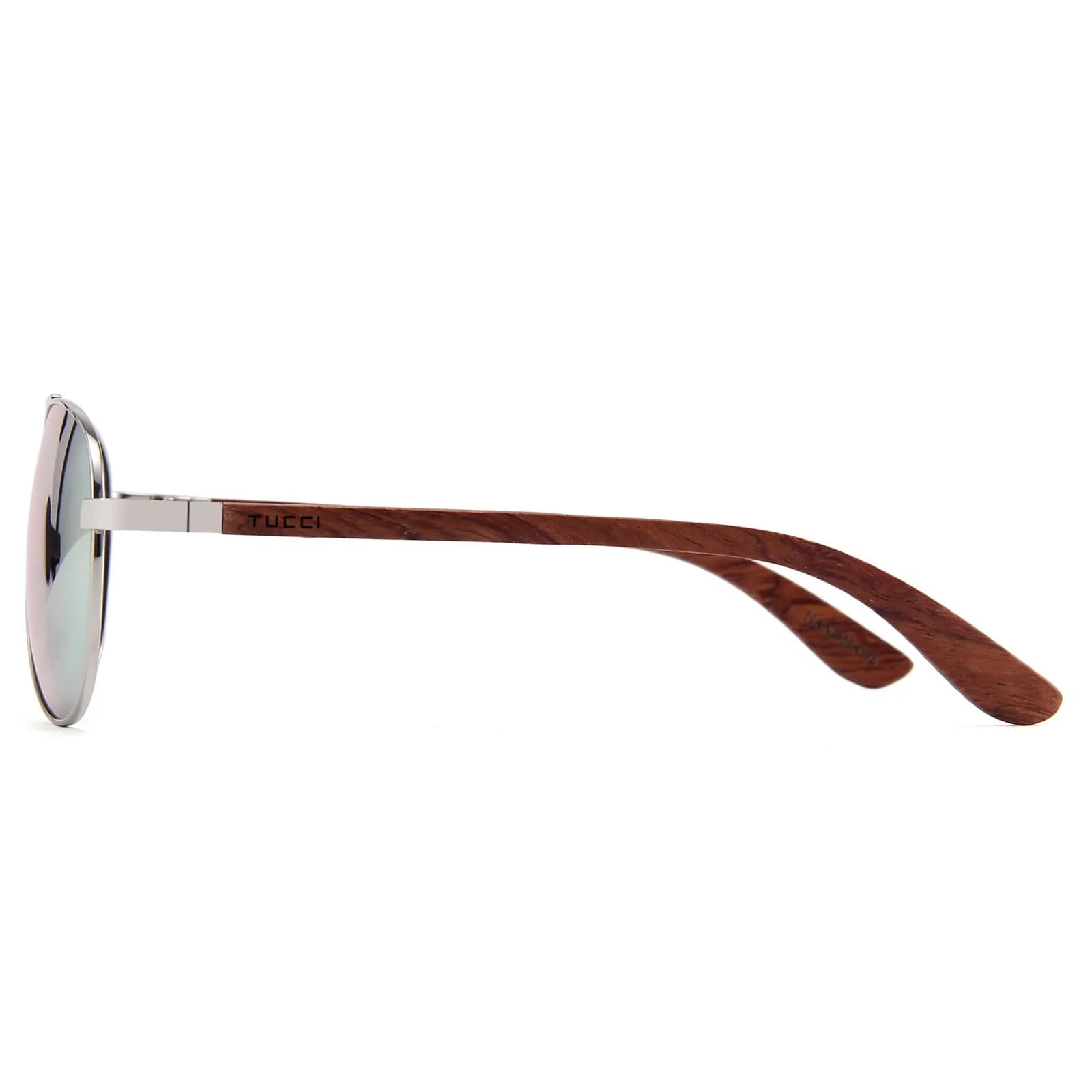 TUCCI Italy Polarized UV400 Pilot Sunglasses Trendy Mirror Aviator - Image 8