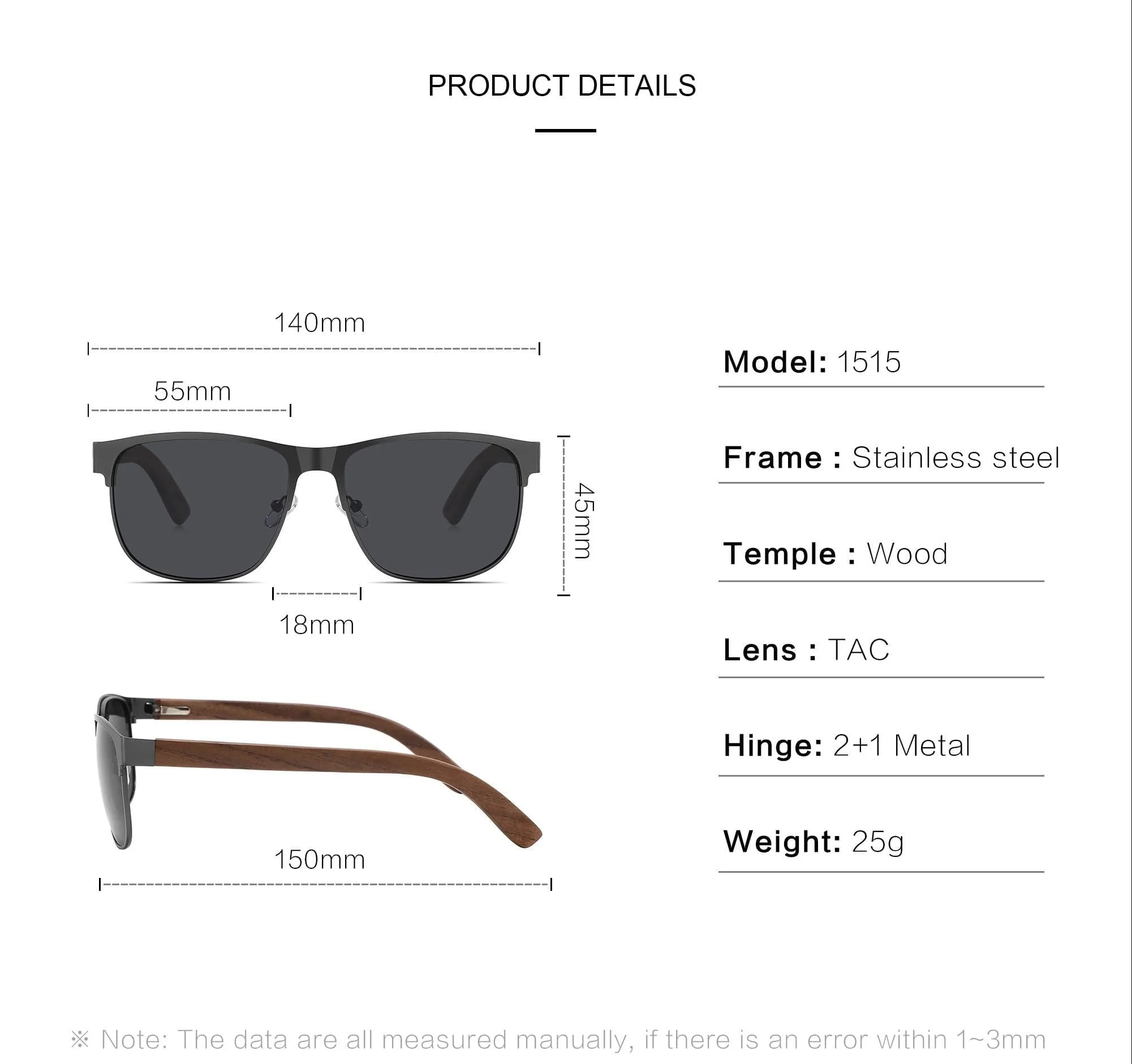 TUCCI Italy Polarized UV400 Sunglasses Gunmetal Frame Classic Outdoor - Image 6