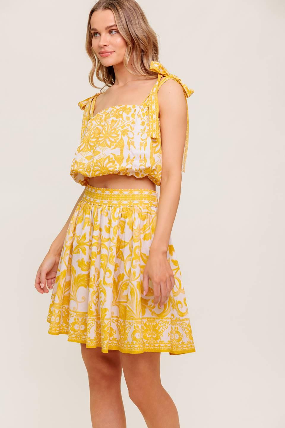 Twig Light Noir Woven Top and Skirt Set - Image 5