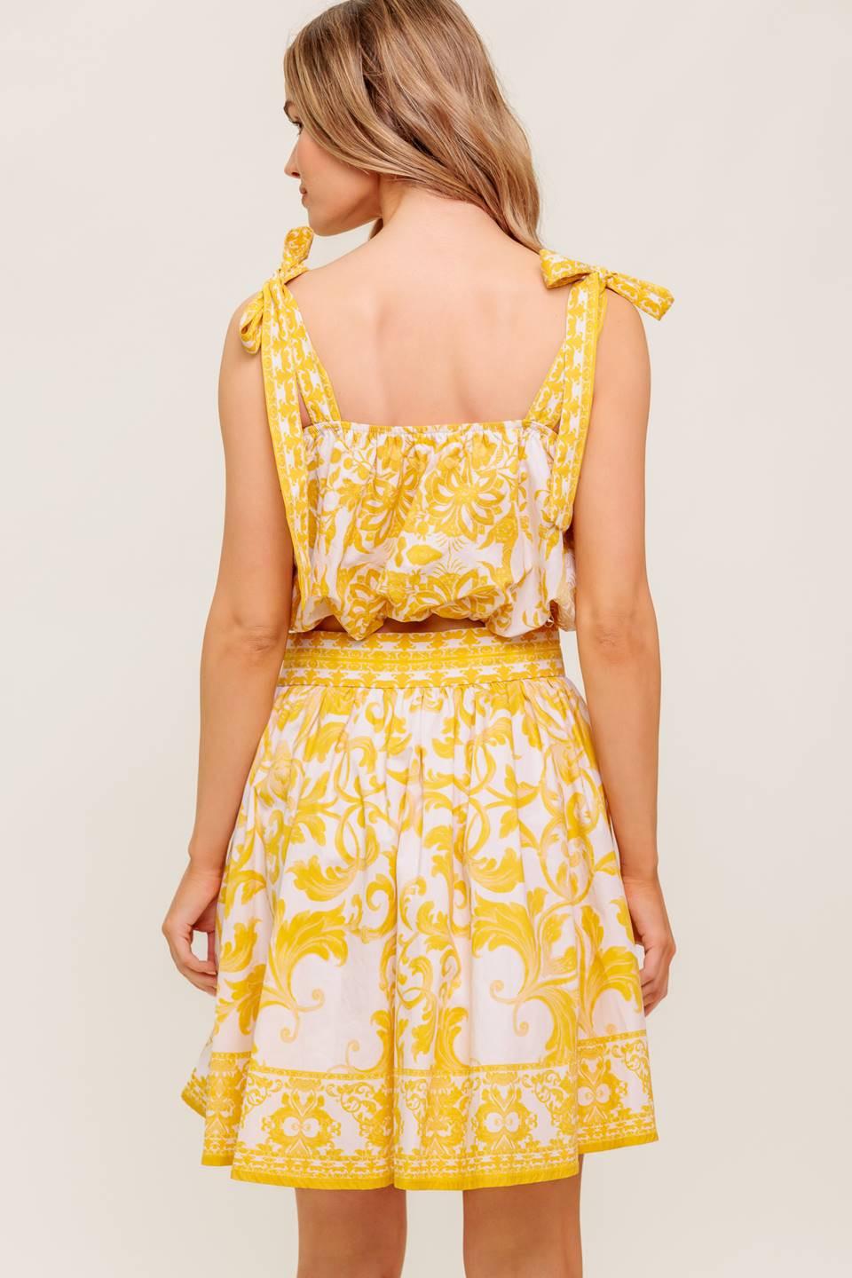Twig Light Noir Woven Top and Skirt Set - Image 6