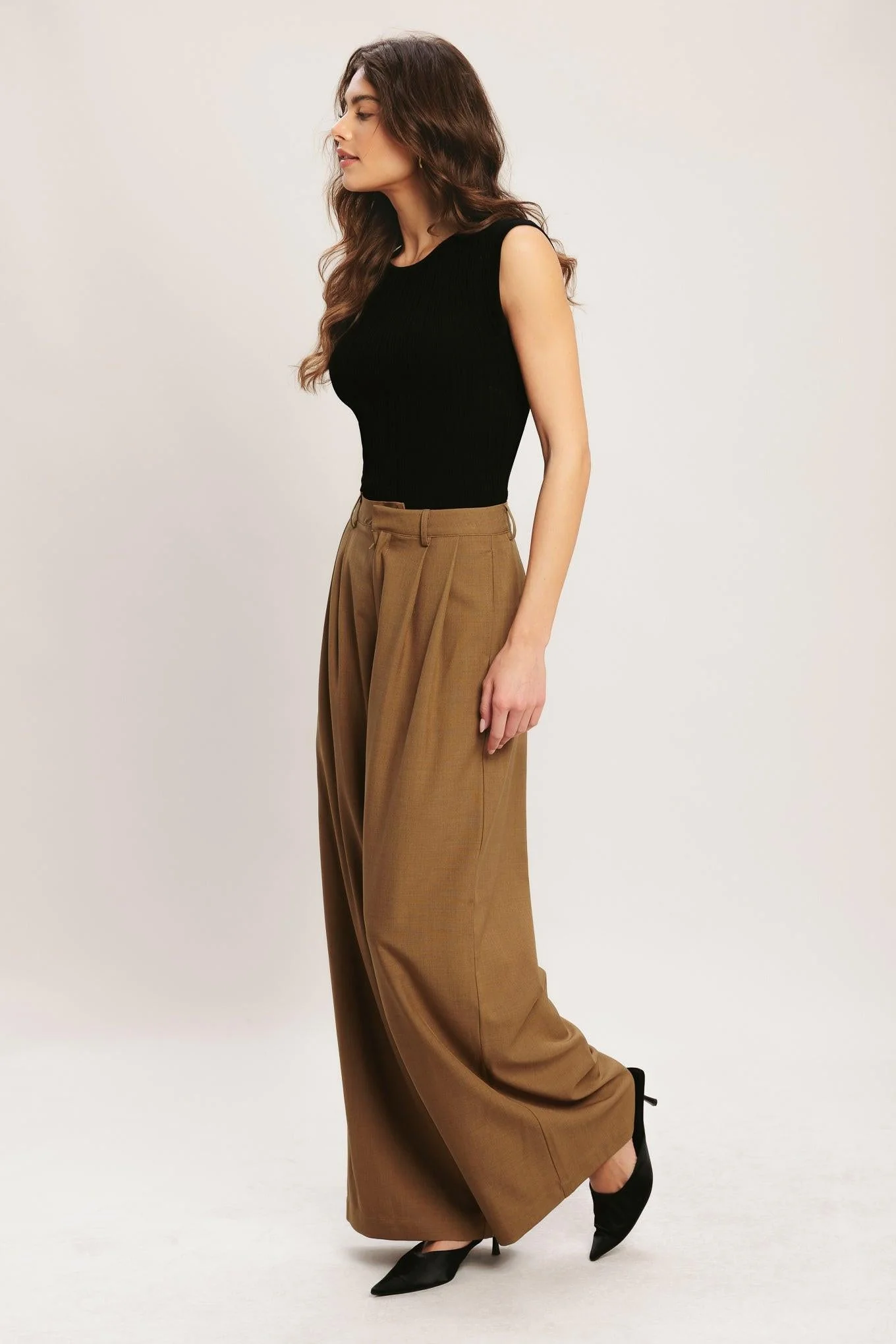 Umber Flow Woven Wide Leg Pants - Image 5