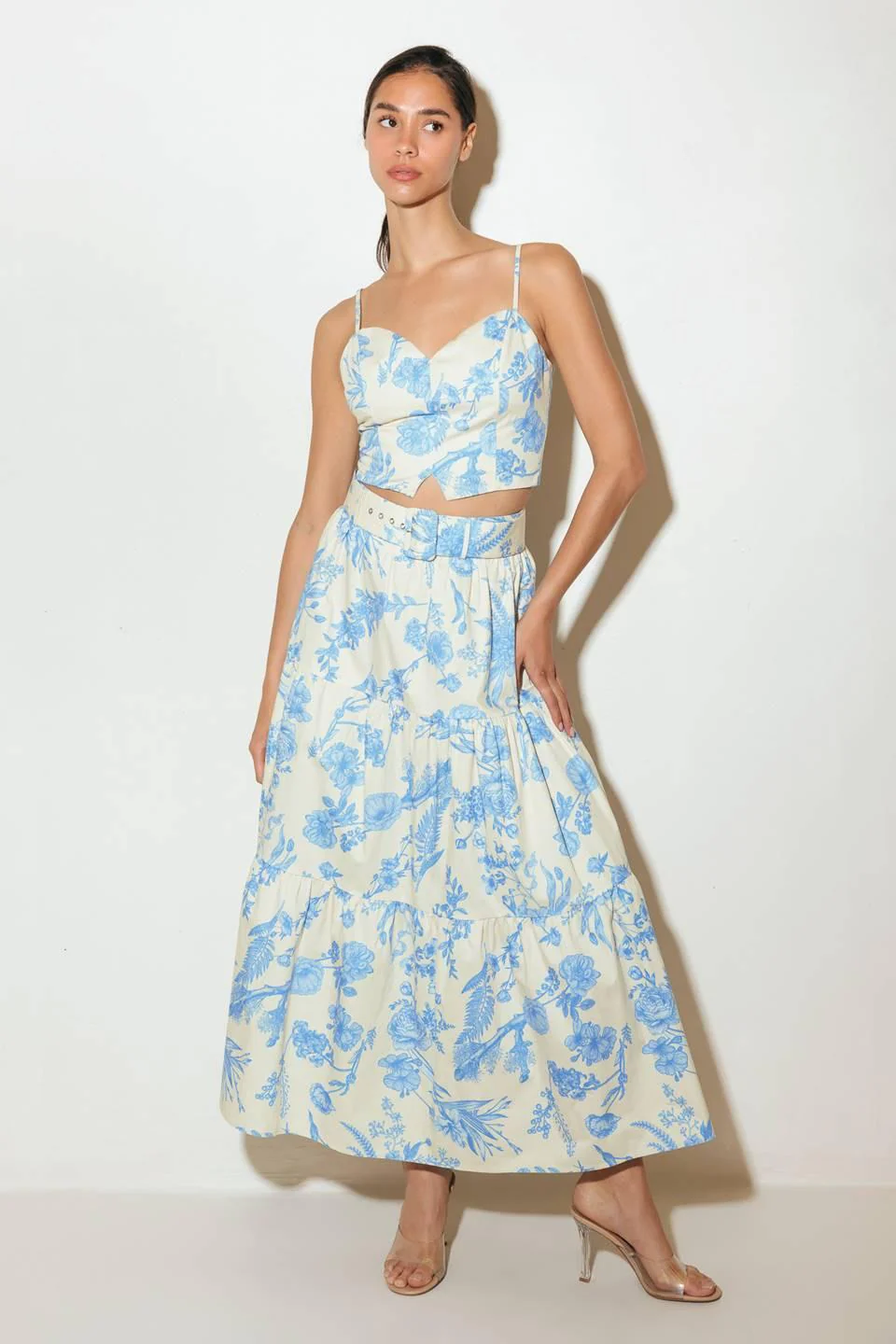 Urban Charm Woven Cami Top and Skirt Set - Image 2