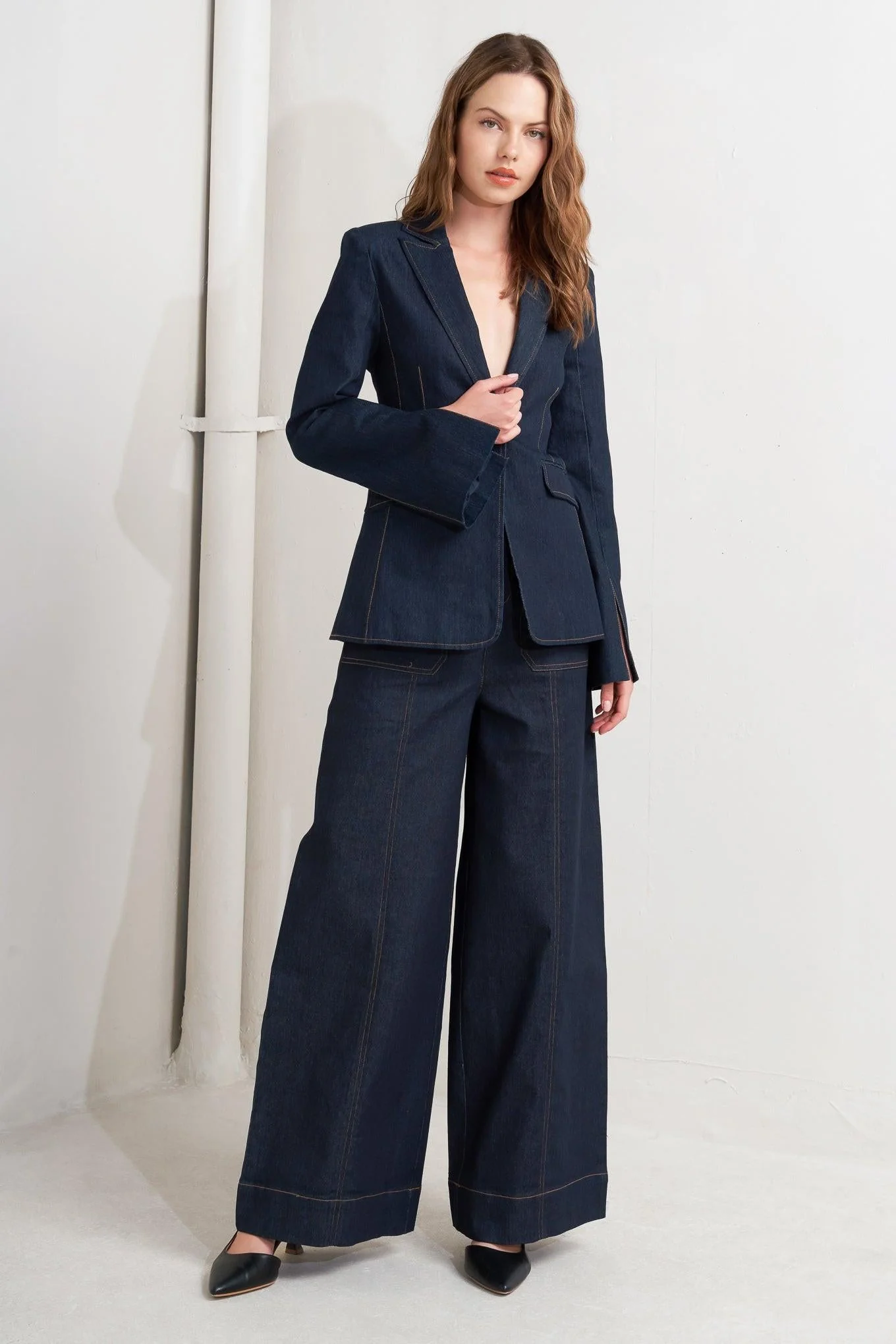 Urban Panel Denim Blazer - Image 5