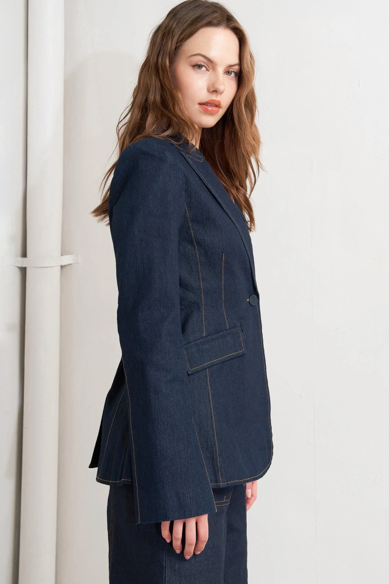 Urban Panel Denim Blazer - Image 6