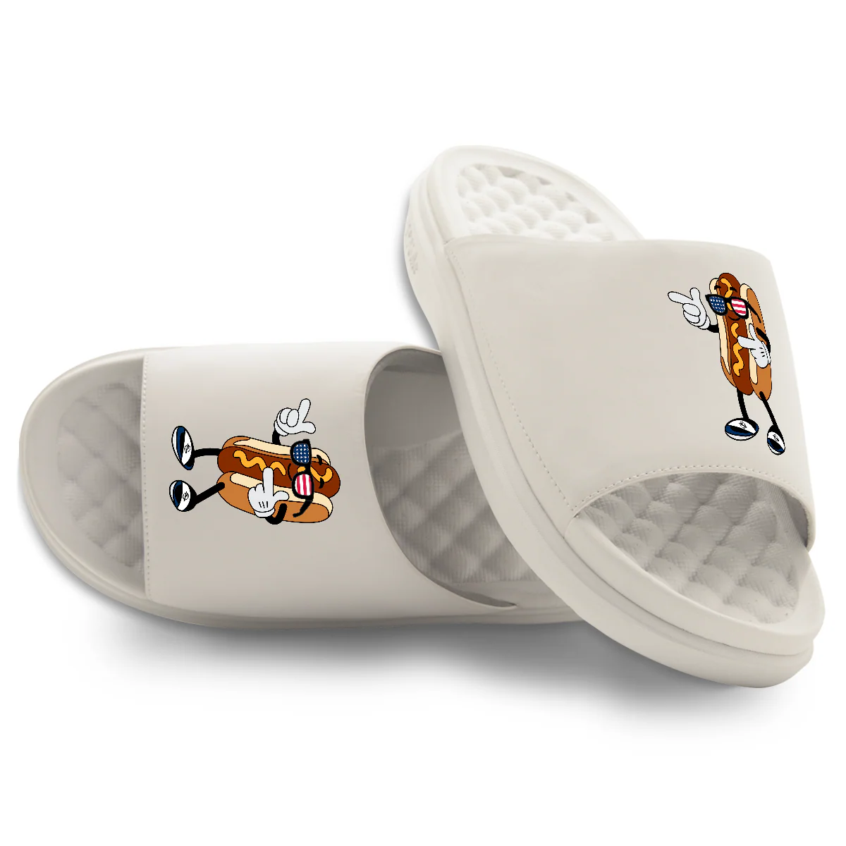 USA Hot Dog Motive Slide Sandals - Image 4