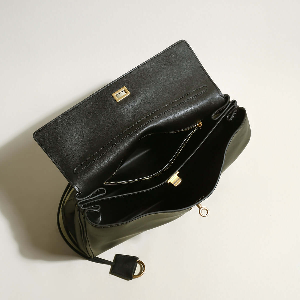 Utilitarian Black Satchel - Image 5