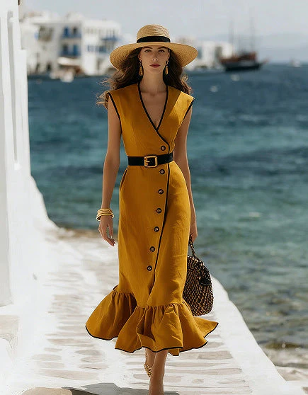 V-Neck Sleeveless High-Waist Maxi Dress – 5 Colors, S–2XL - Image 10