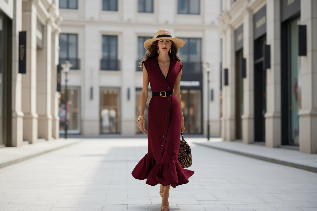 V-Neck Sleeveless High-Waist Maxi Dress – 5 Colors, S–2XL - Image 2