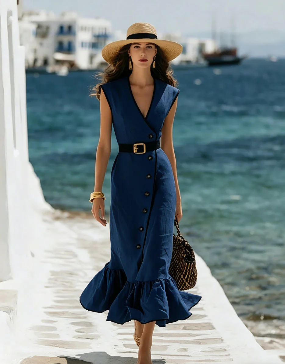 V-Neck Sleeveless High-Waist Maxi Dress – 5 Colors, S–2XL - Image 7
