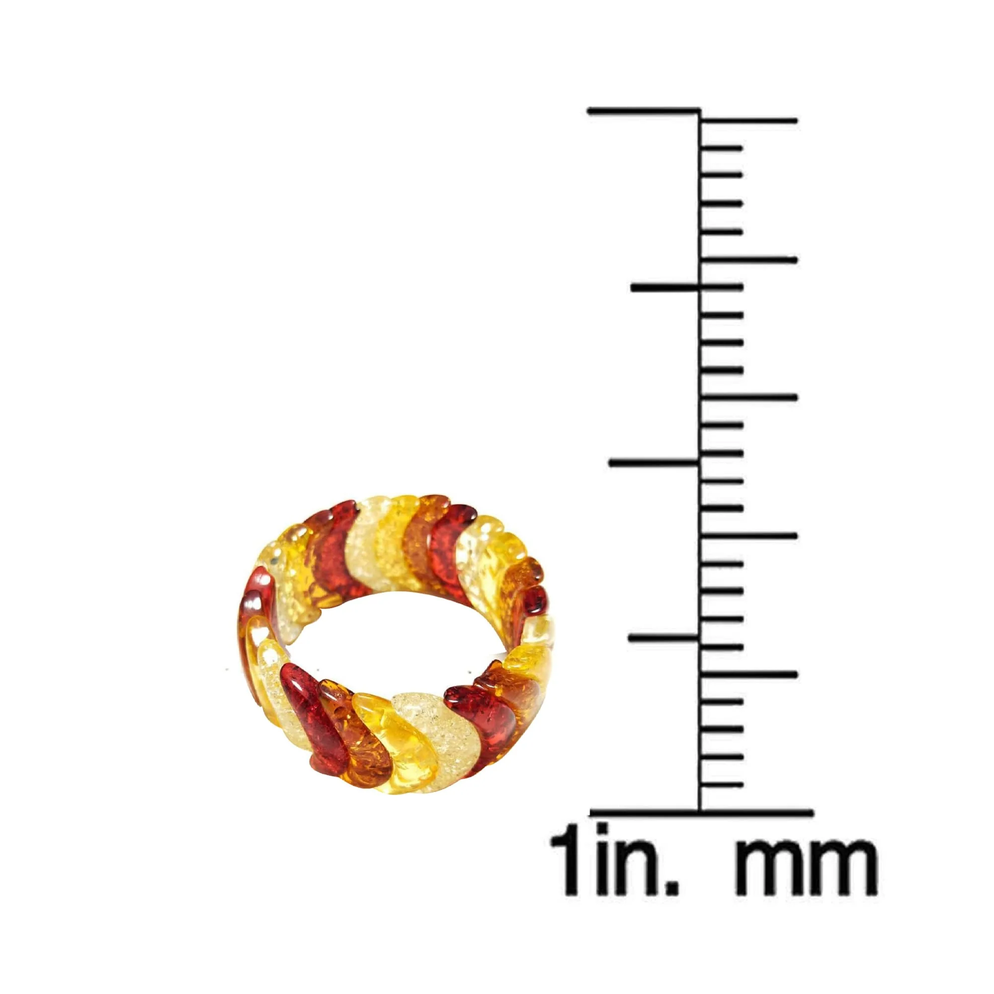 V3 Jewelry Multi Color Amber Swirl Stretch Bracelet - Image 2