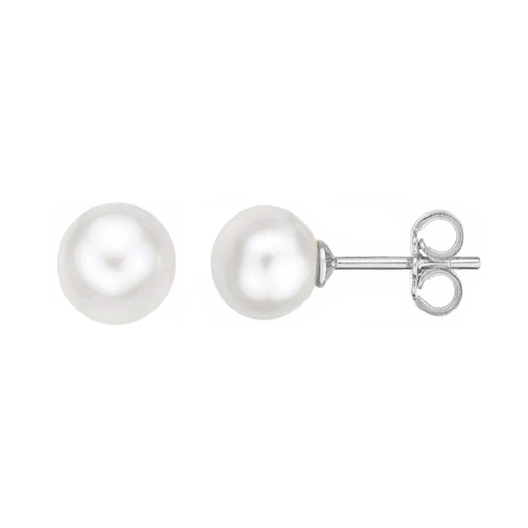 V3 Jewelry Set of Two Sterling Silver with Freshwater Pearl and Color Changing Alexandrite Stud Earring - Image 3
