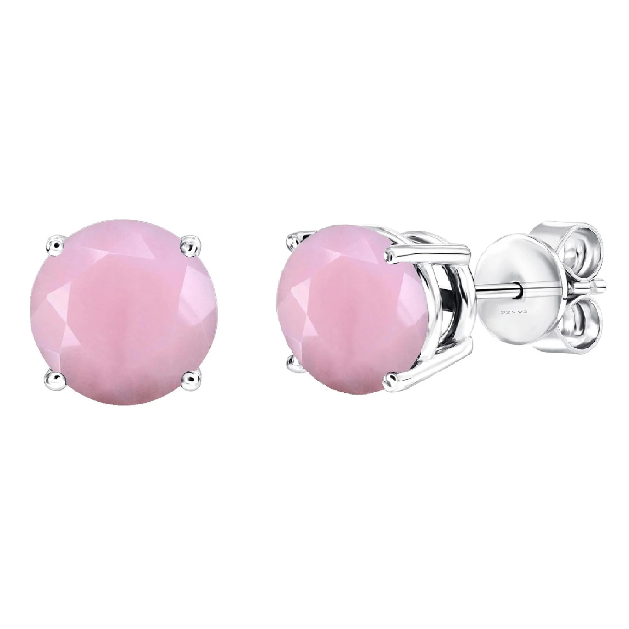 V3 Jewelry Set of Two Sterling Silver with Freshwater Pearl and Opal Stud Earring - Image 2