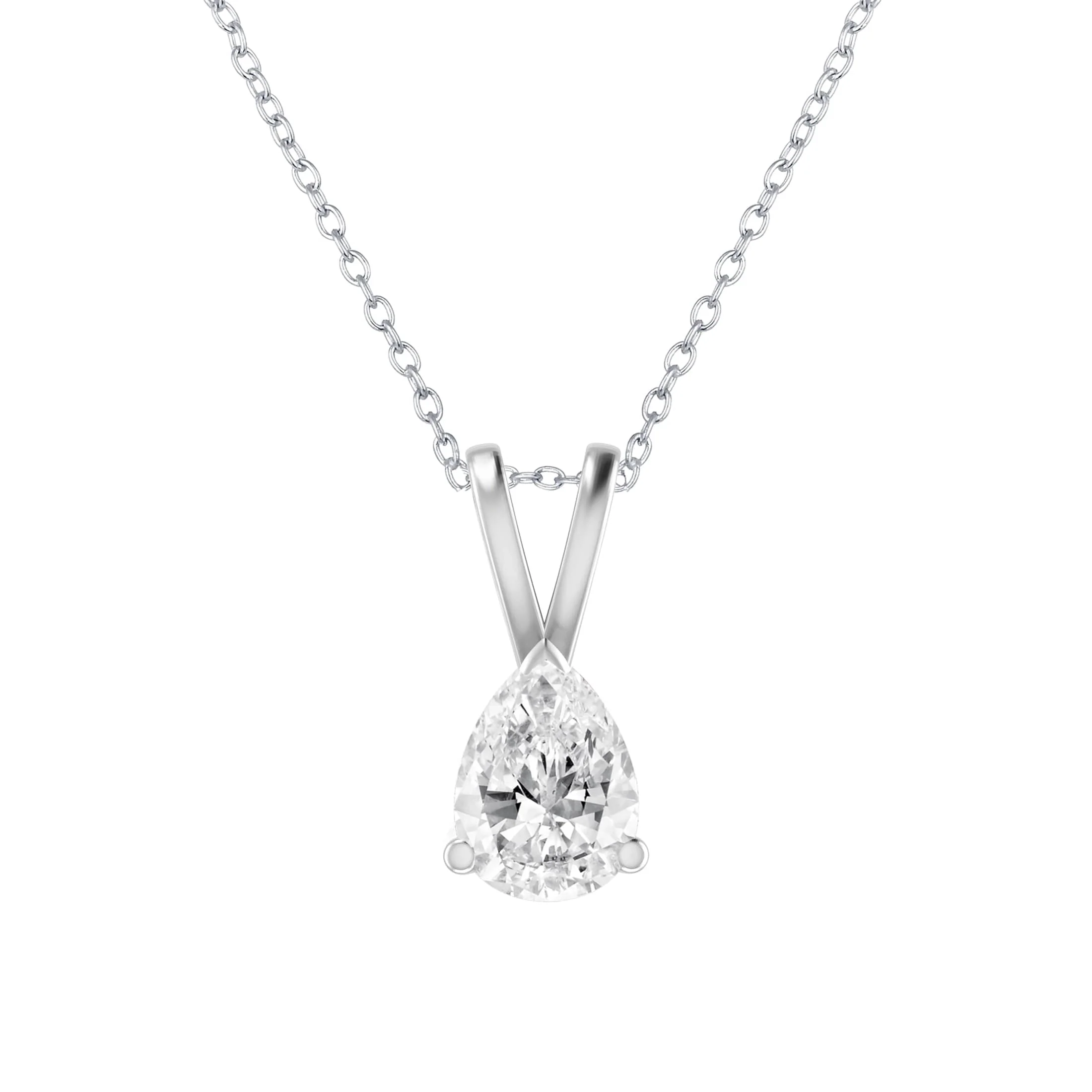 V3 Jewelry Sterling Silver with Moissanite Solitaire Pendant